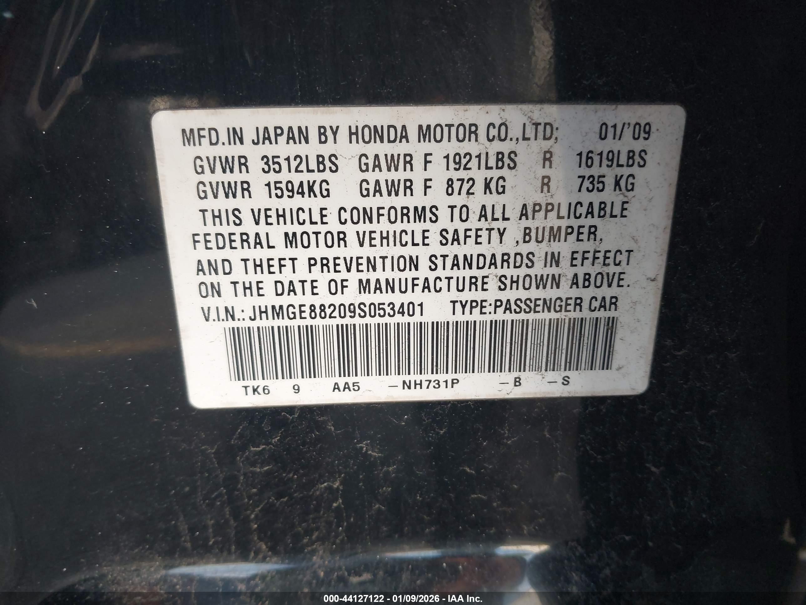 HONDA FIT image 9