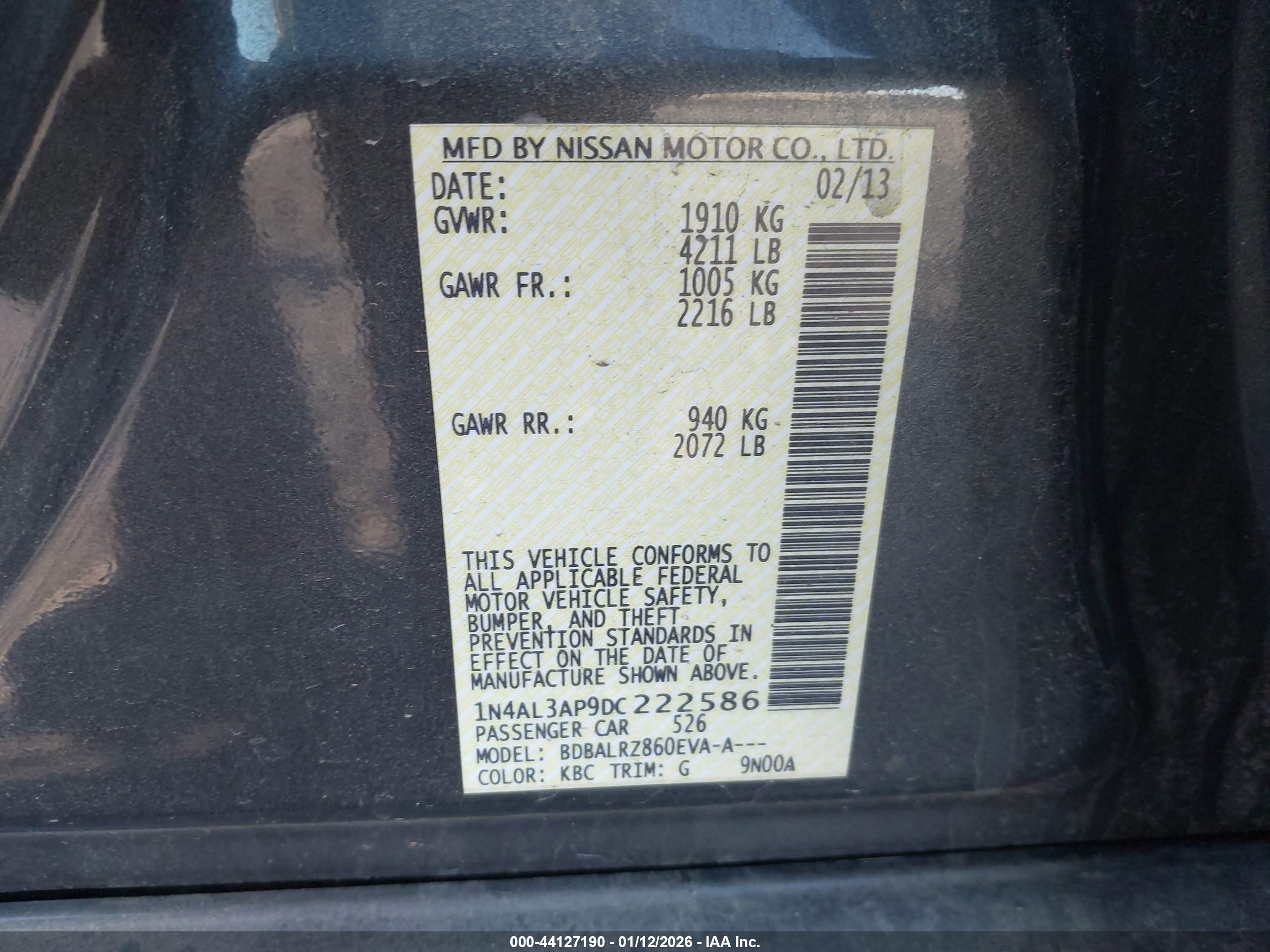 NISSAN ALTIMA image 9
