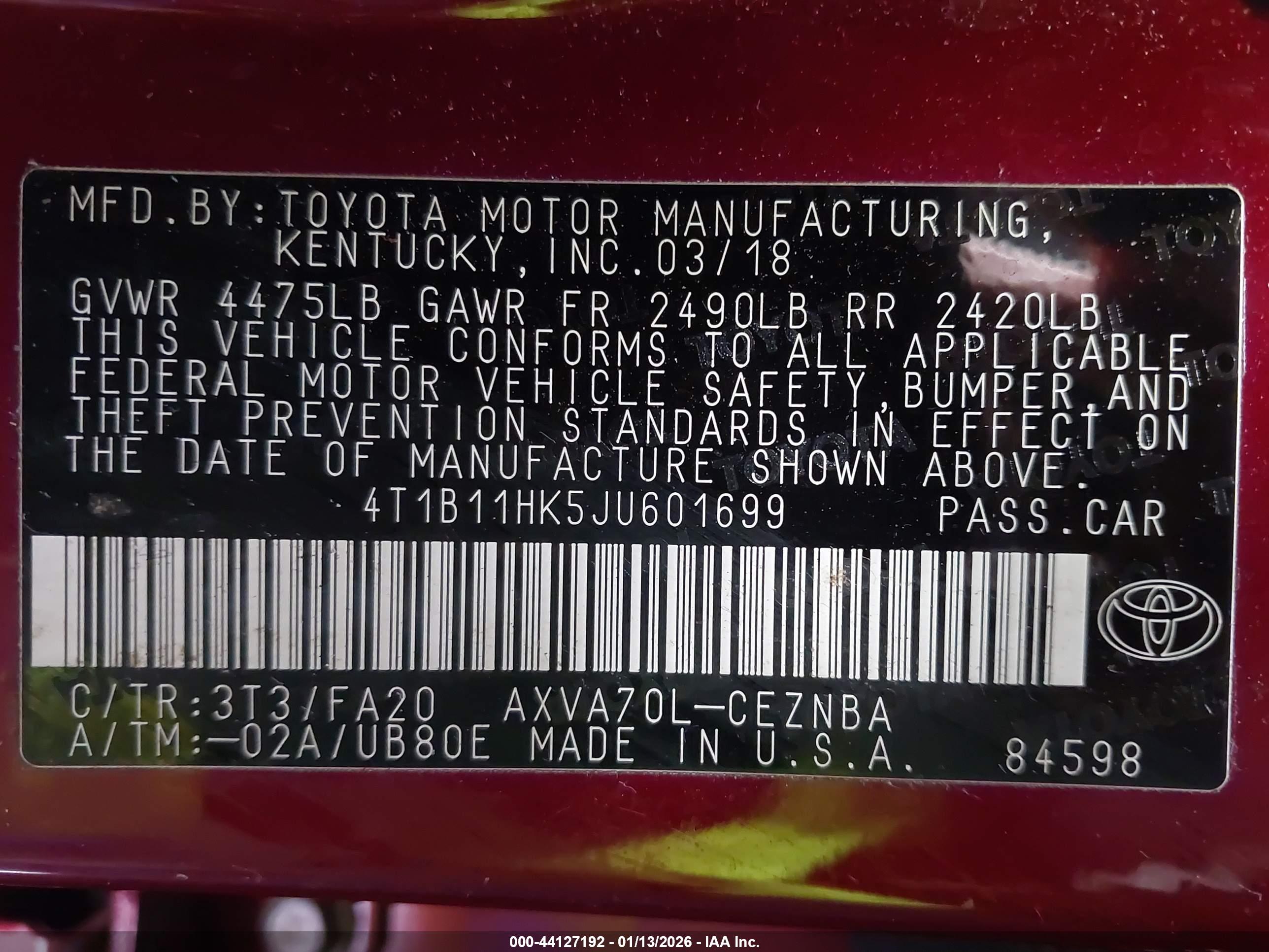 TOYOTA CAMRY image 9