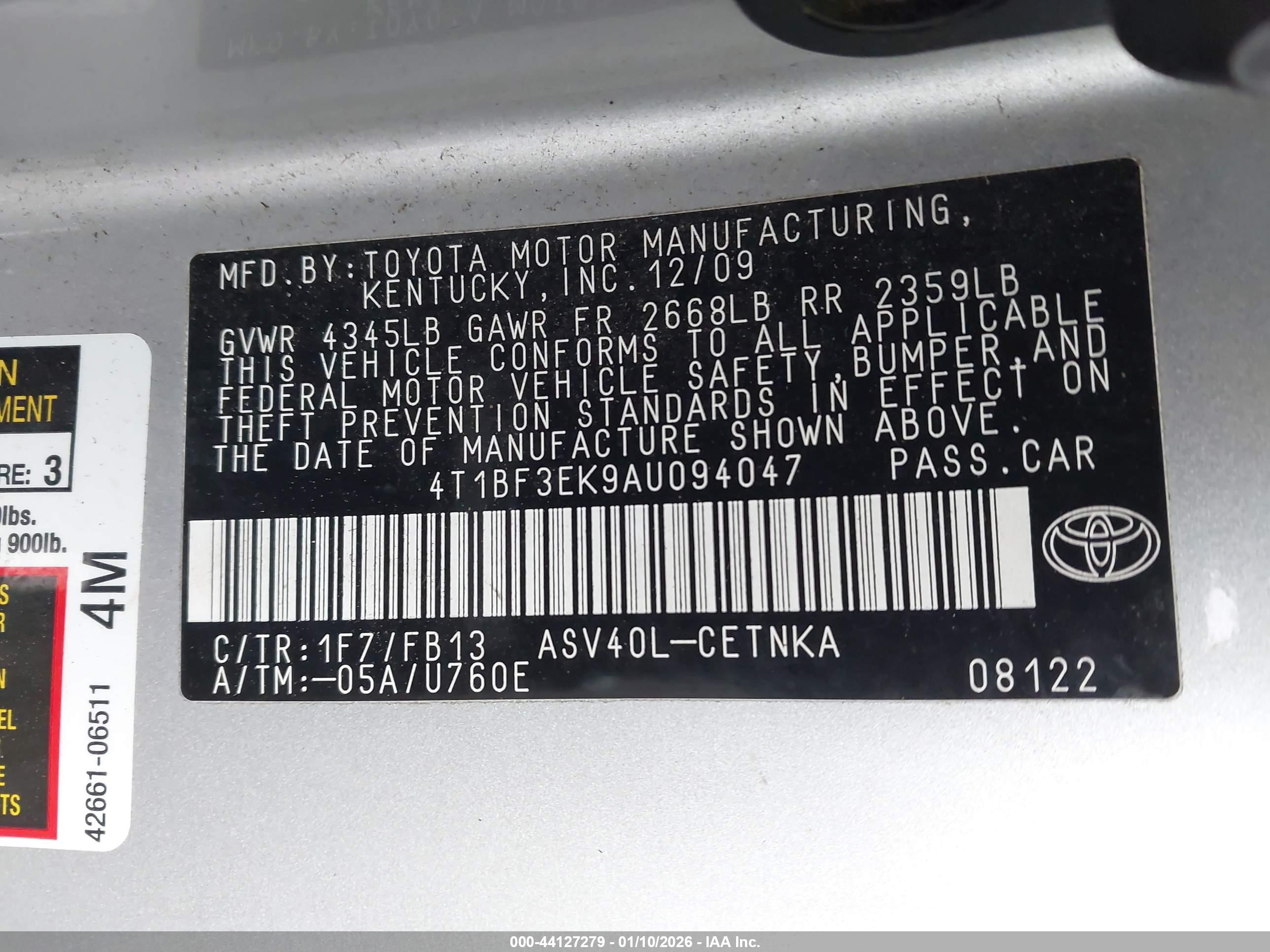 TOYOTA CAMRY image 9