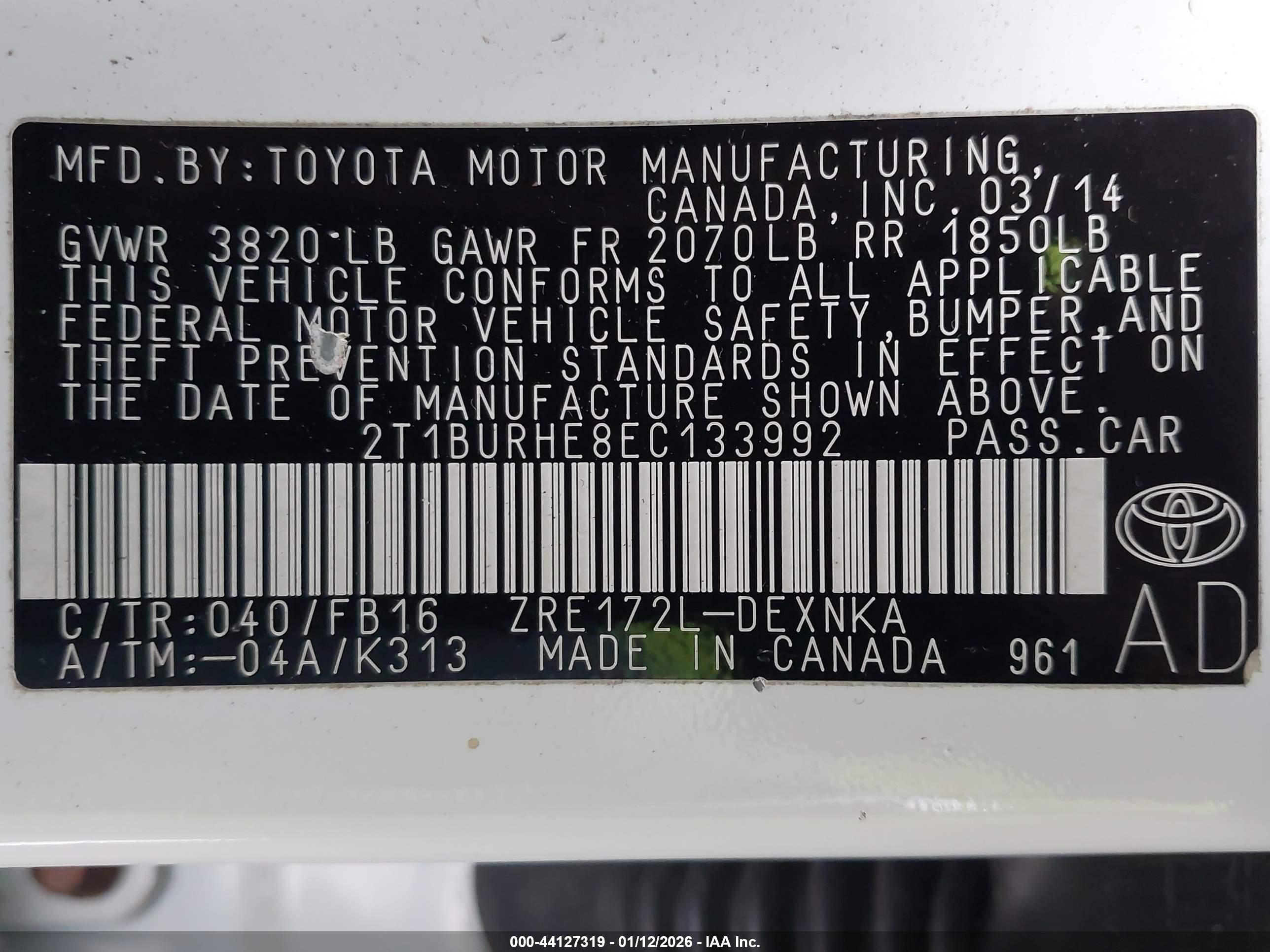 TOYOTA COROLLA image 9