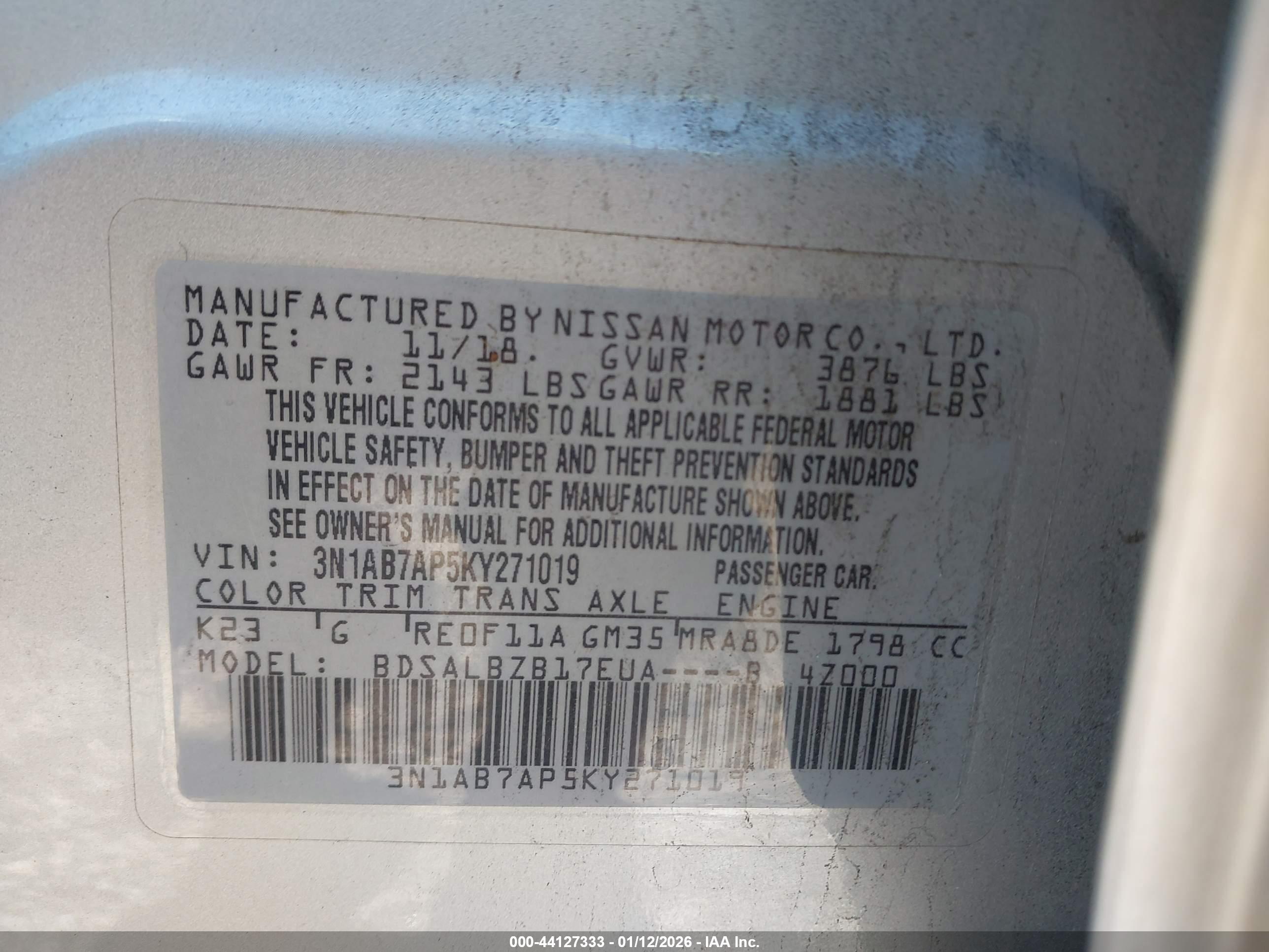 NISSAN SENTRA image 9