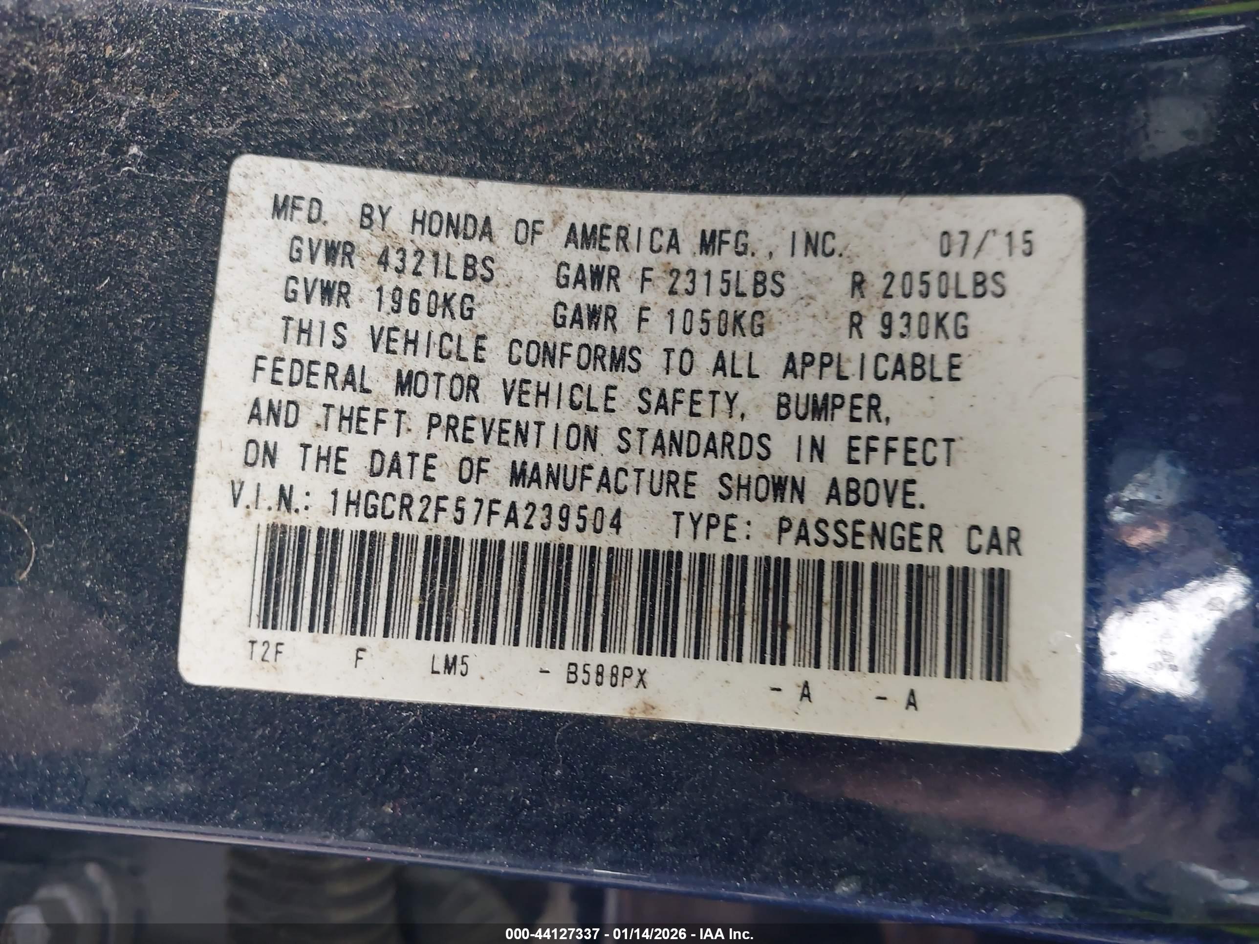 HONDA ACCORD image 9