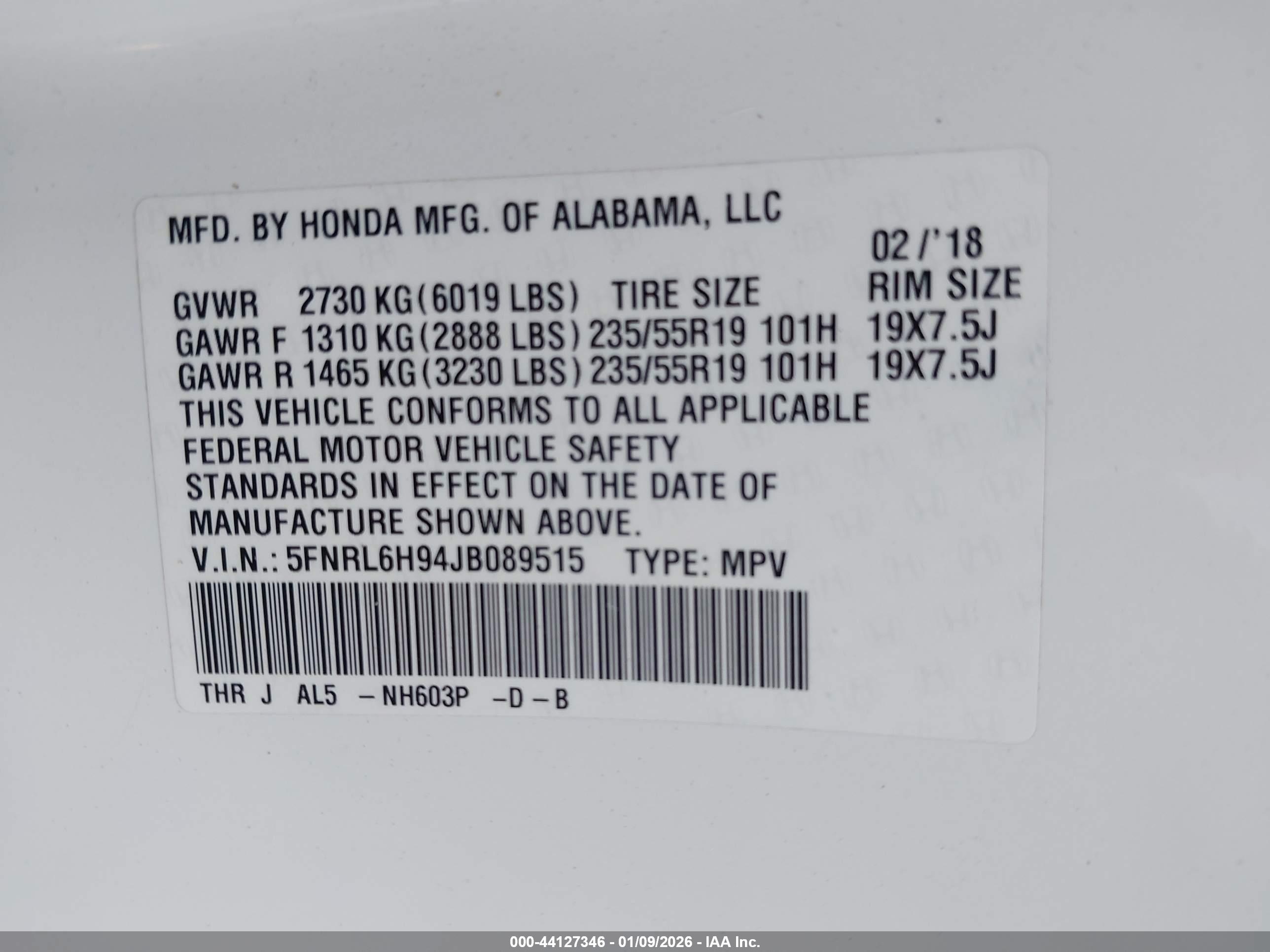 HONDA ODYSSEY image 9