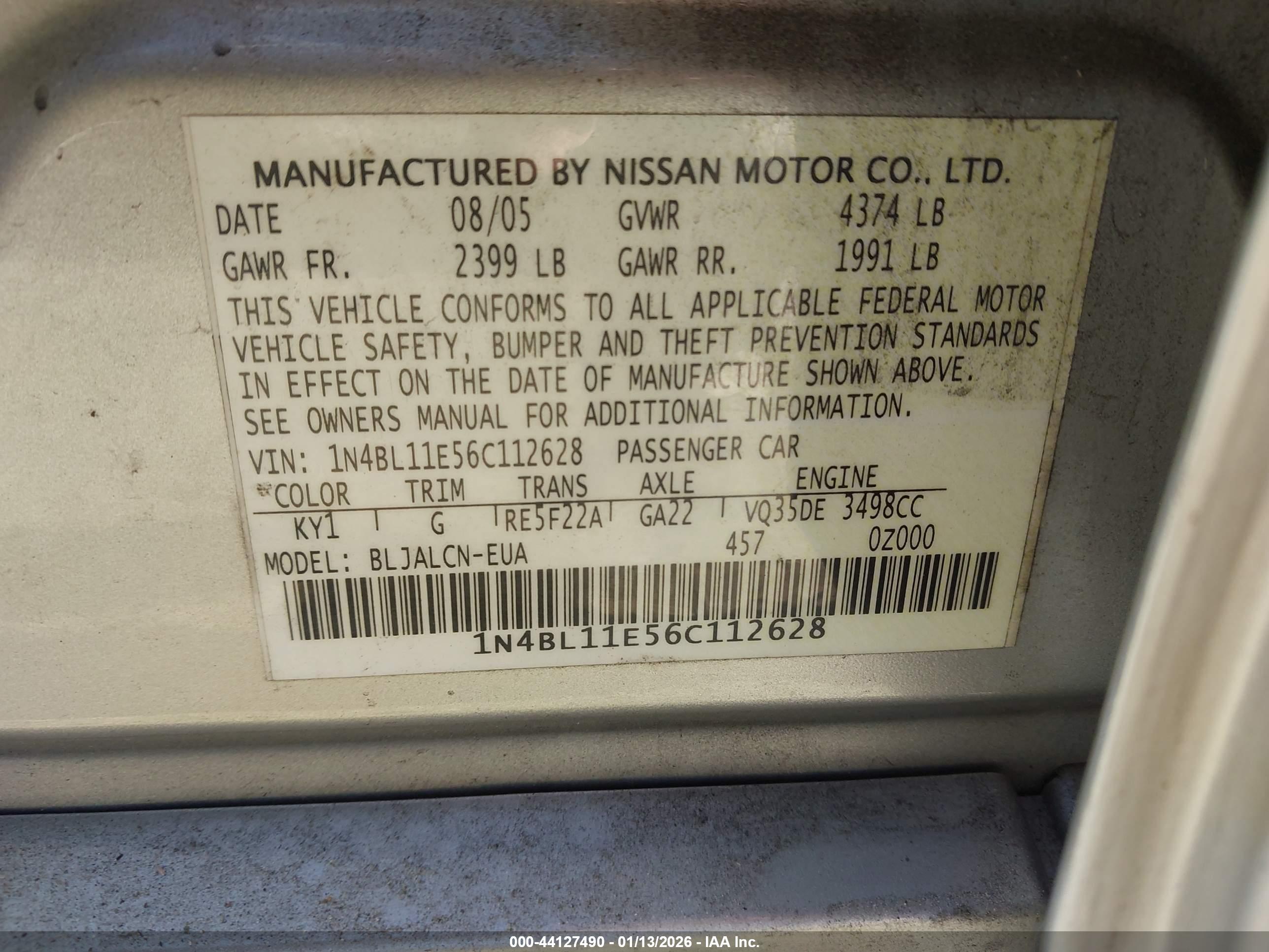 NISSAN ALTIMA image 9