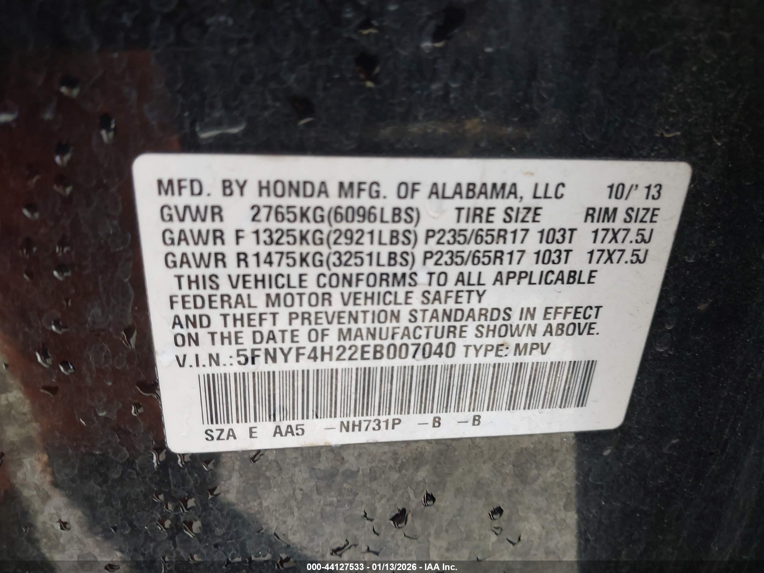 HONDA PILOT image 9