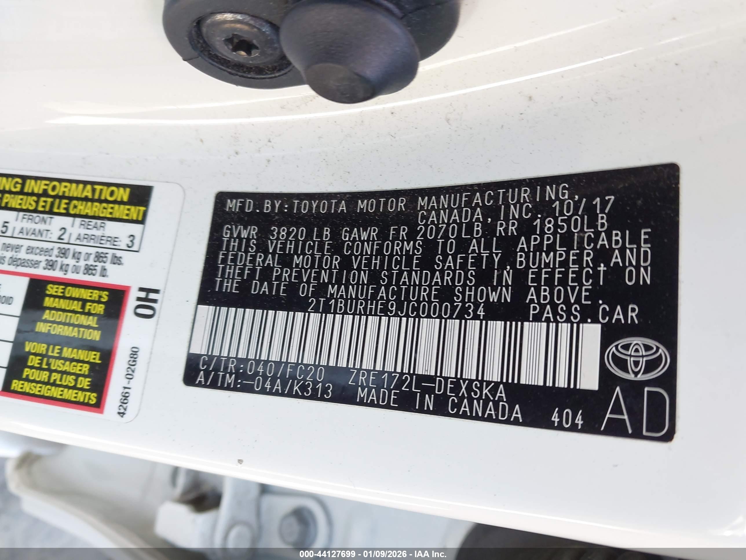 TOYOTA COROLLA image 9