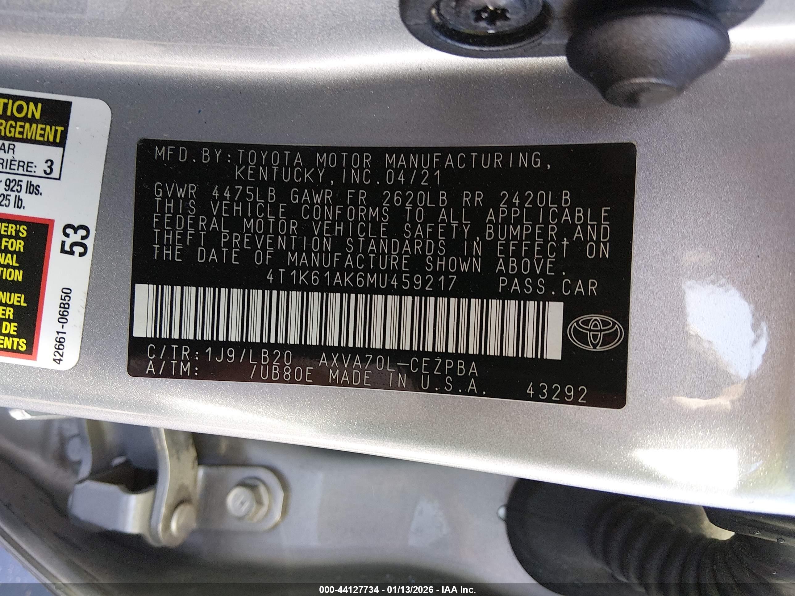 TOYOTA CAMRY image 9