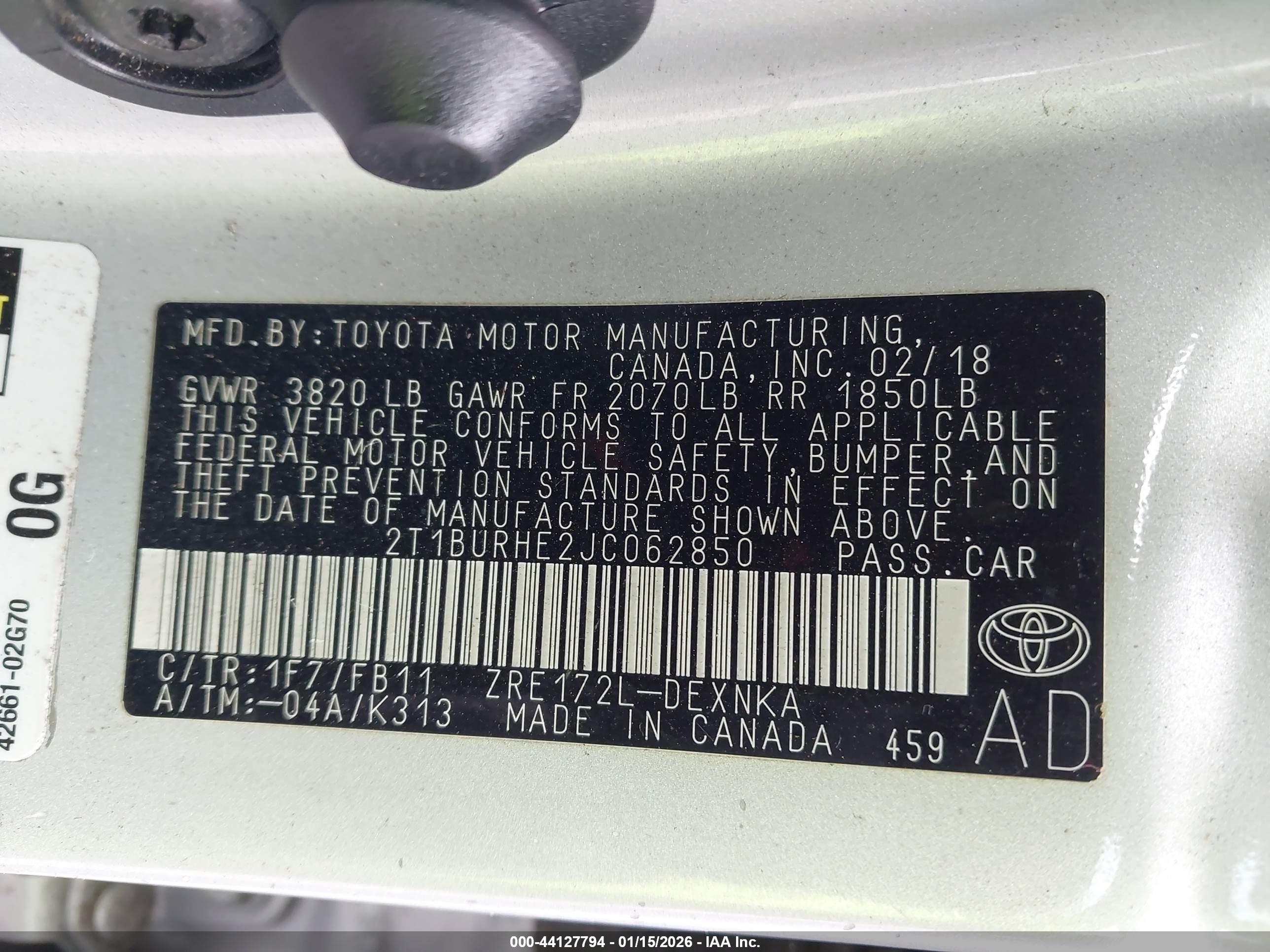 TOYOTA COROLLA image 9