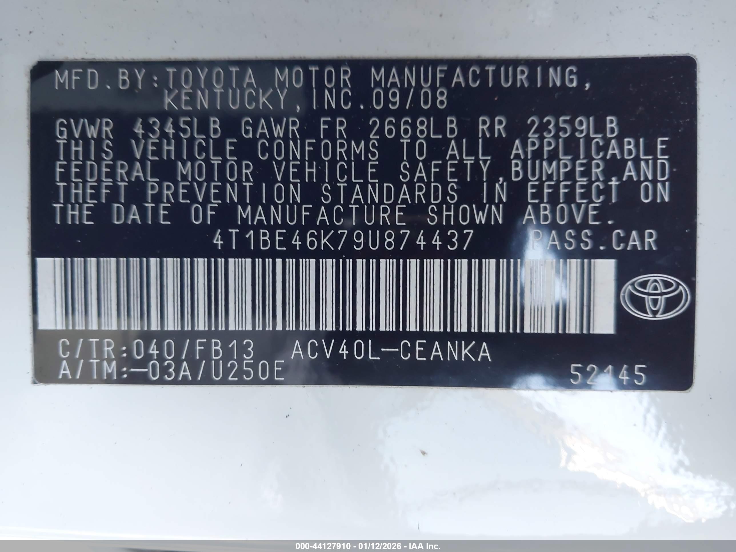 TOYOTA CAMRY image 9