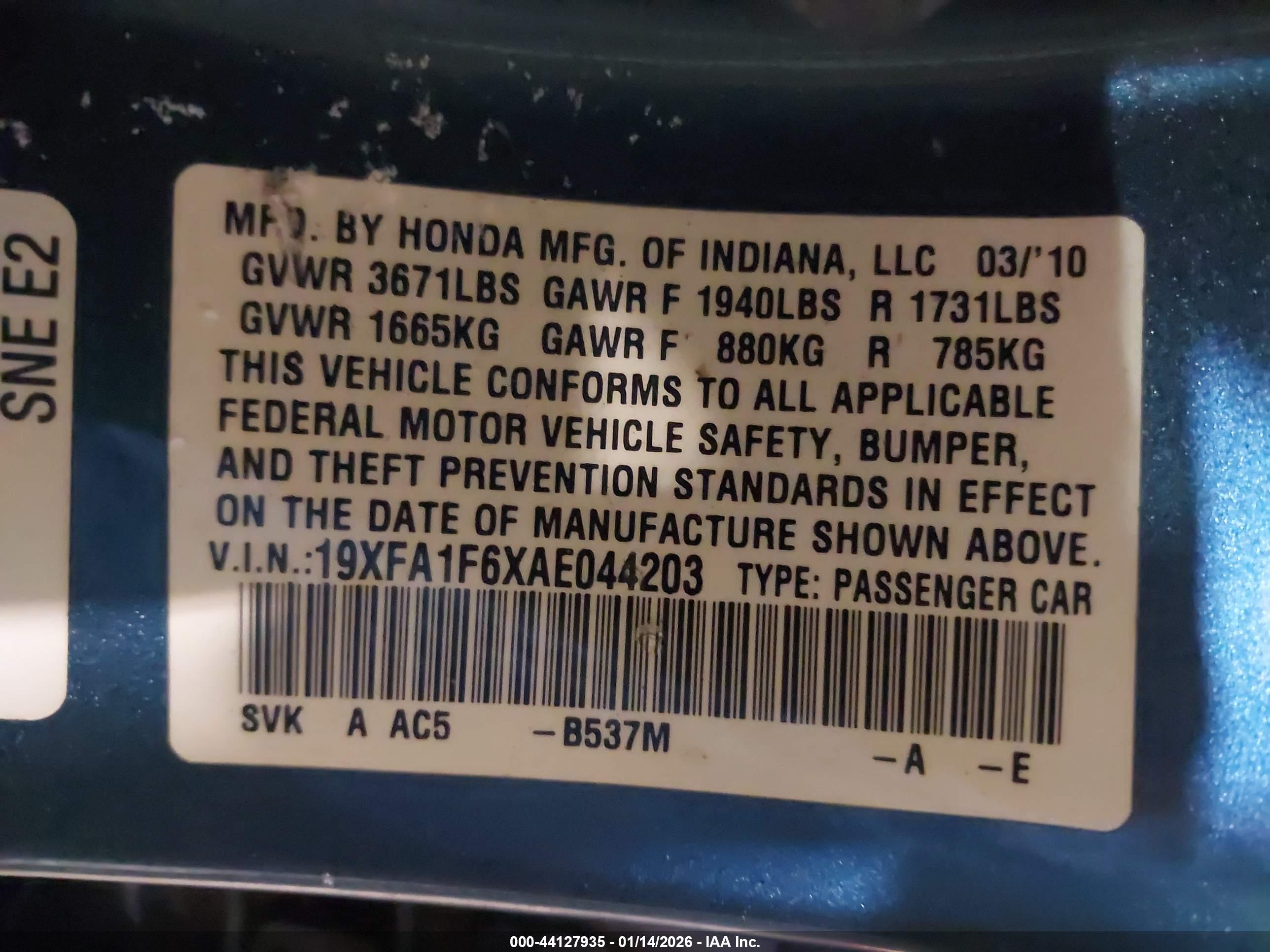 HONDA CIVIC image 9