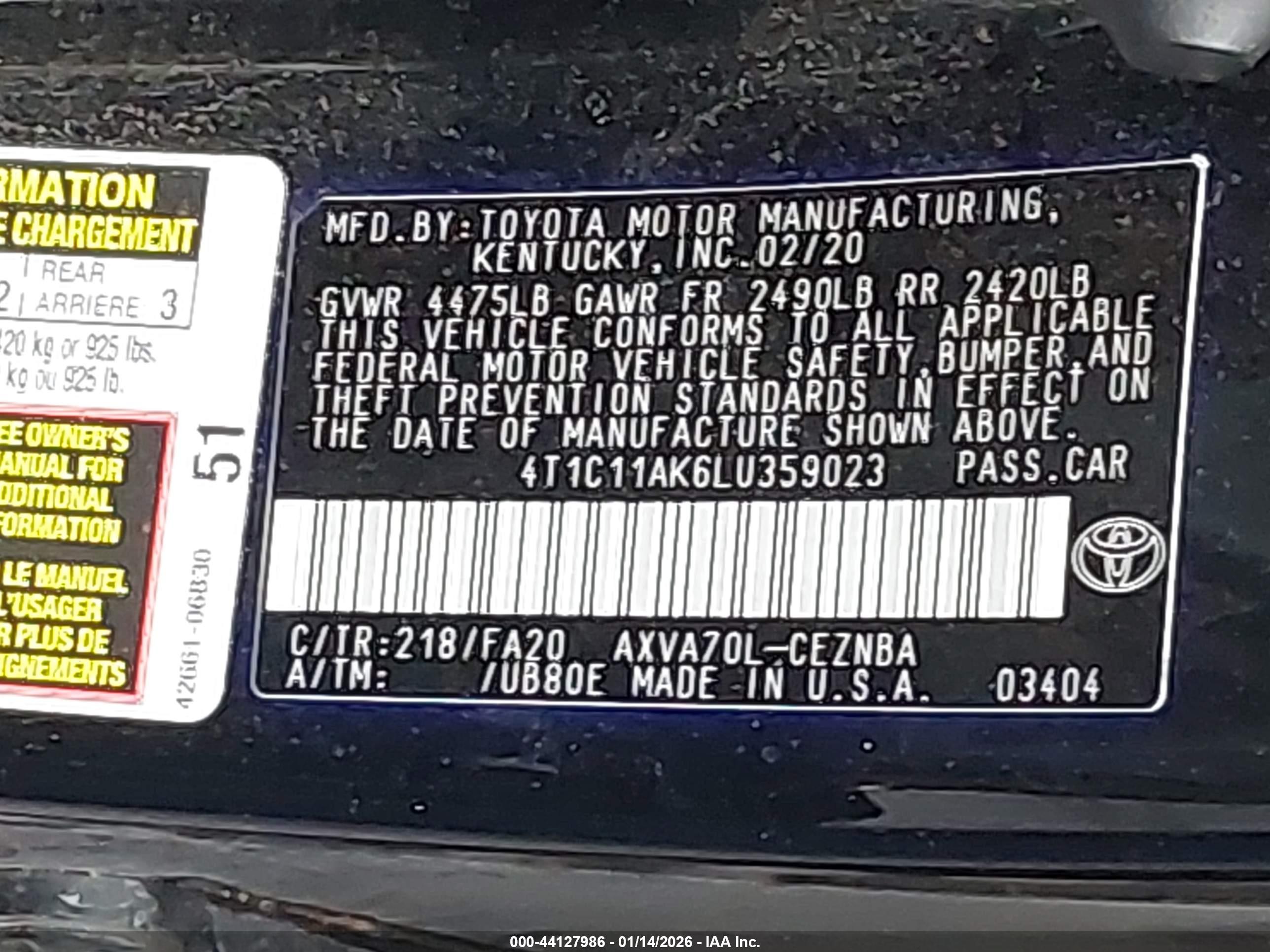 TOYOTA CAMRY image 9