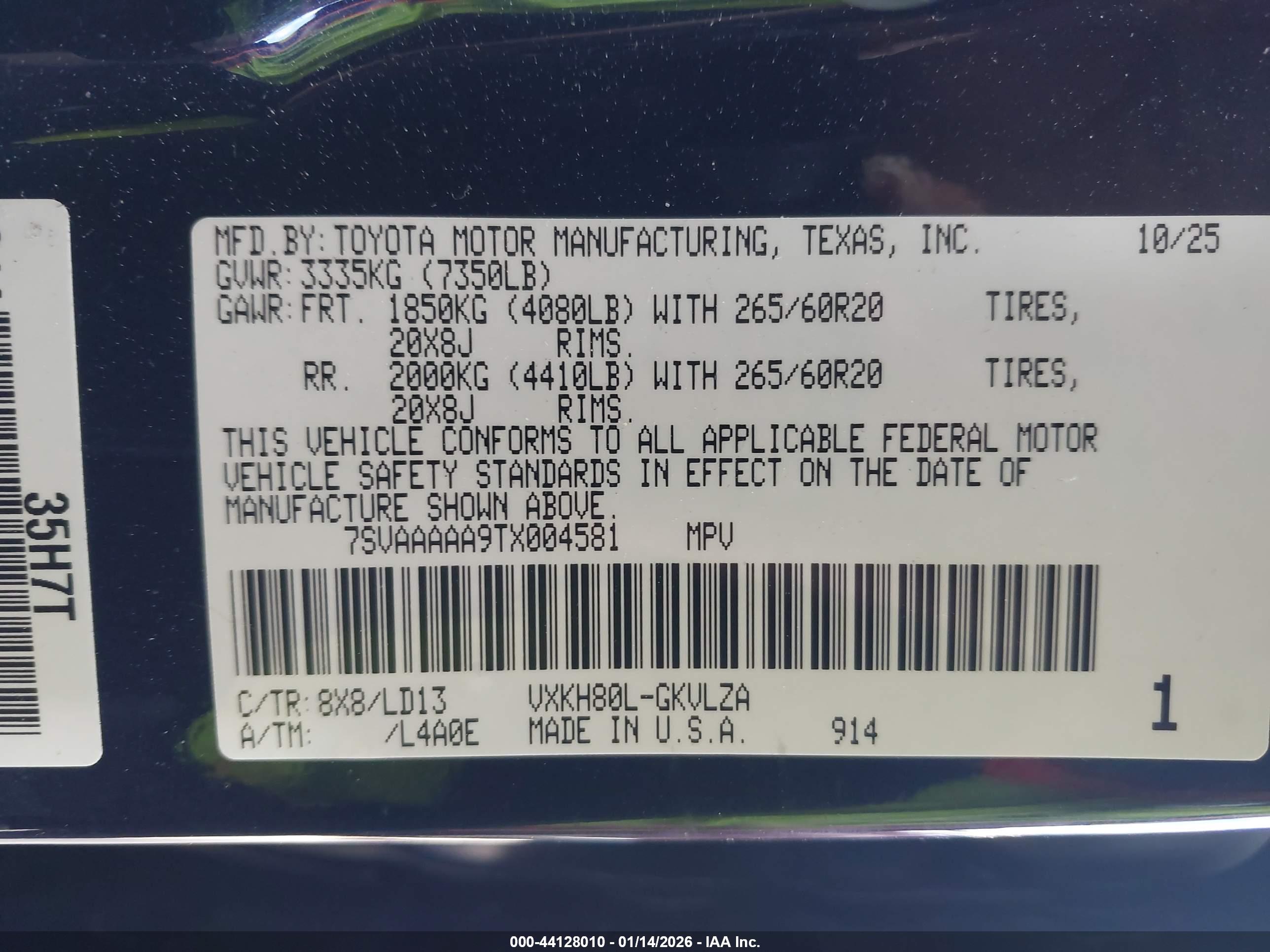 TOYOTA SEQUOIA image 9