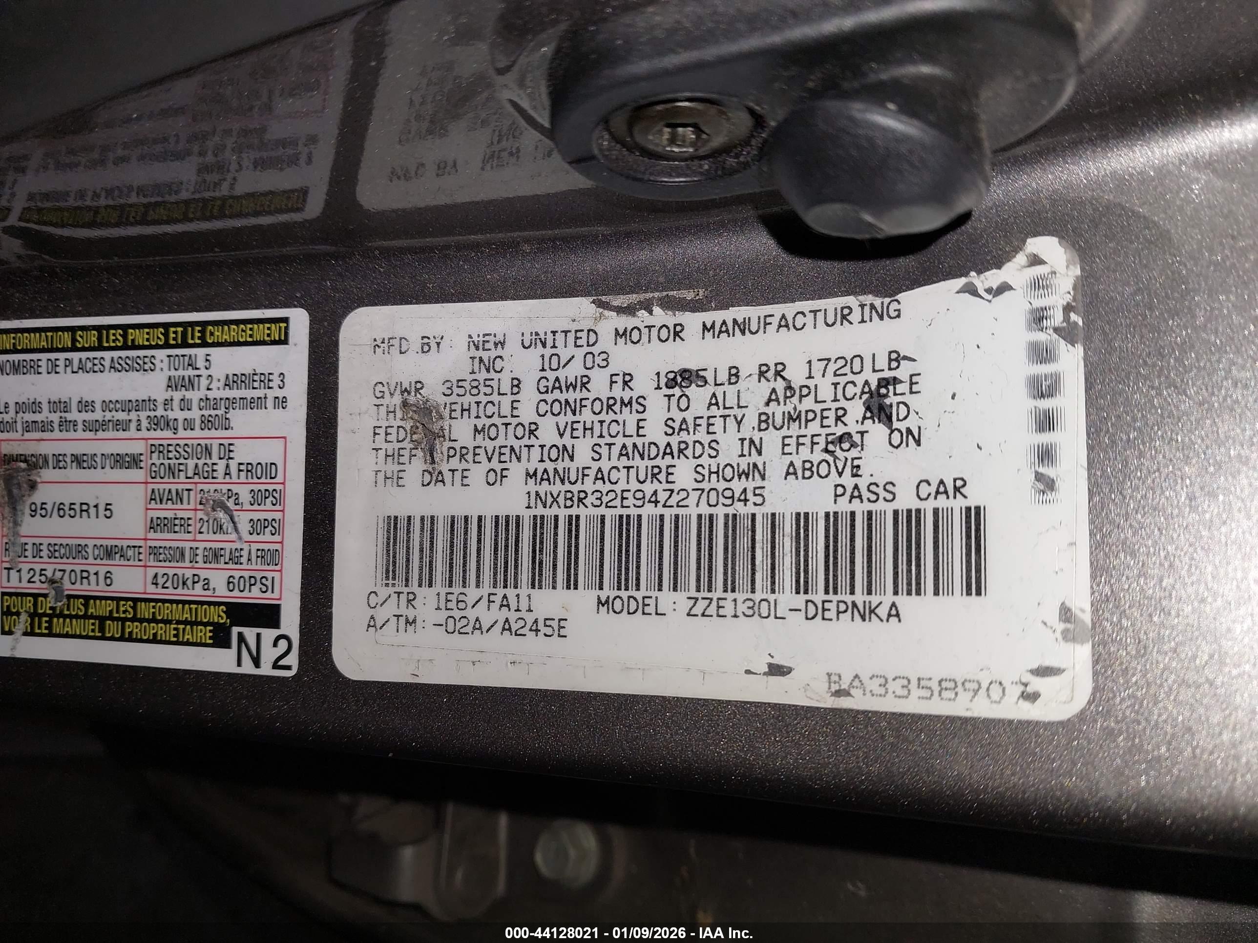 TOYOTA COROLLA image 9