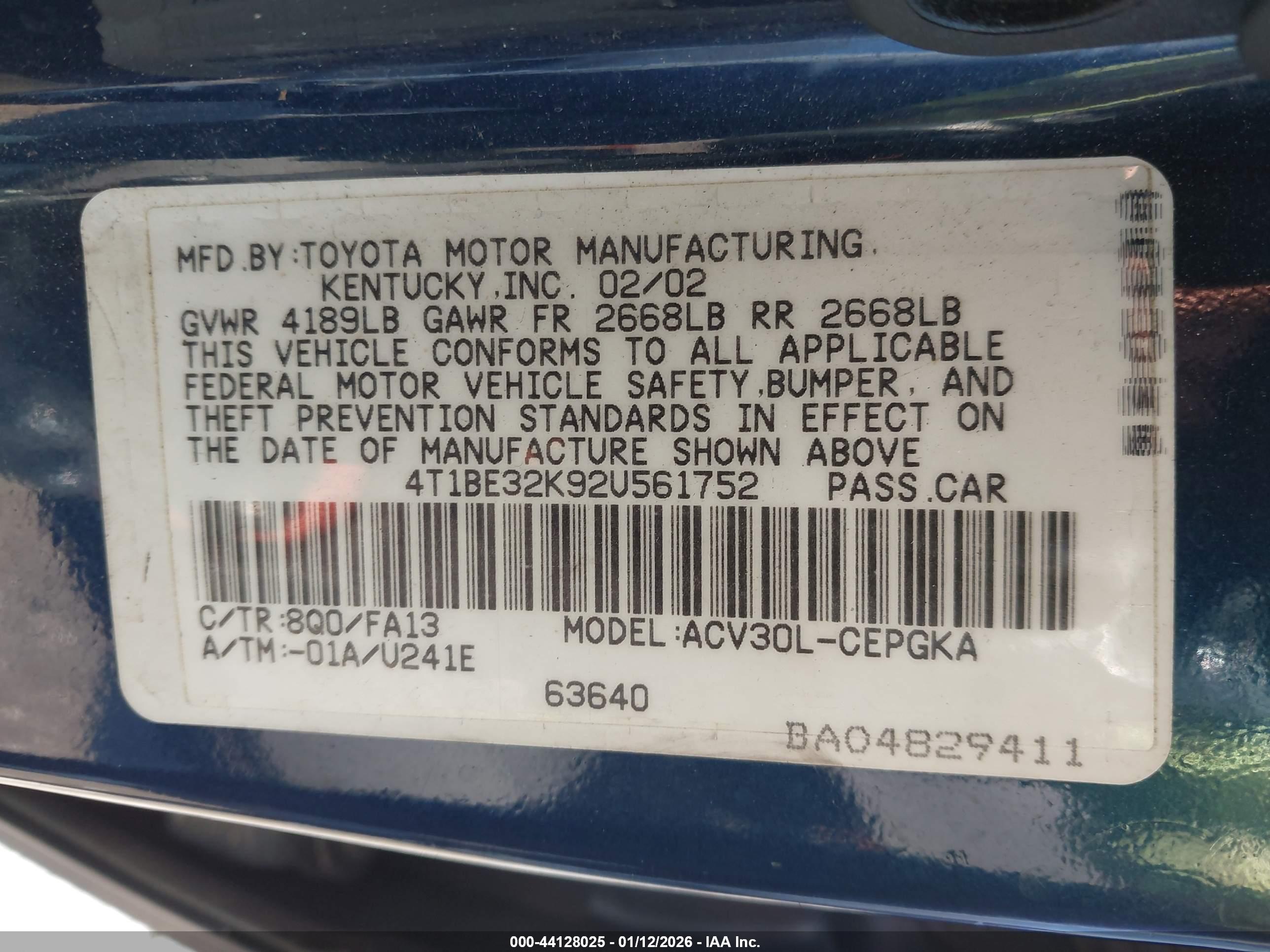 TOYOTA CAMRY image 9