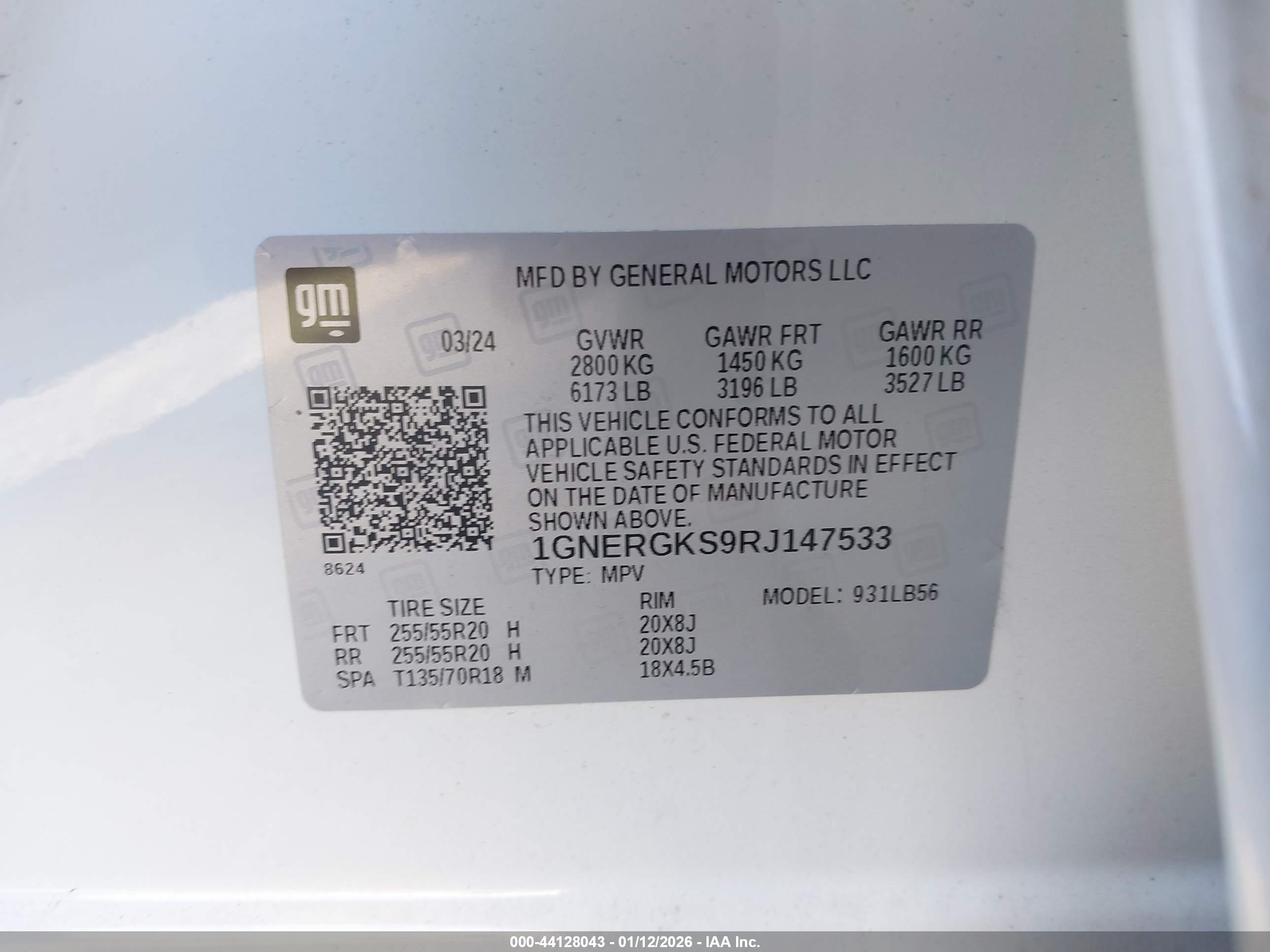 CHEVROLET TRAVERSE image 9