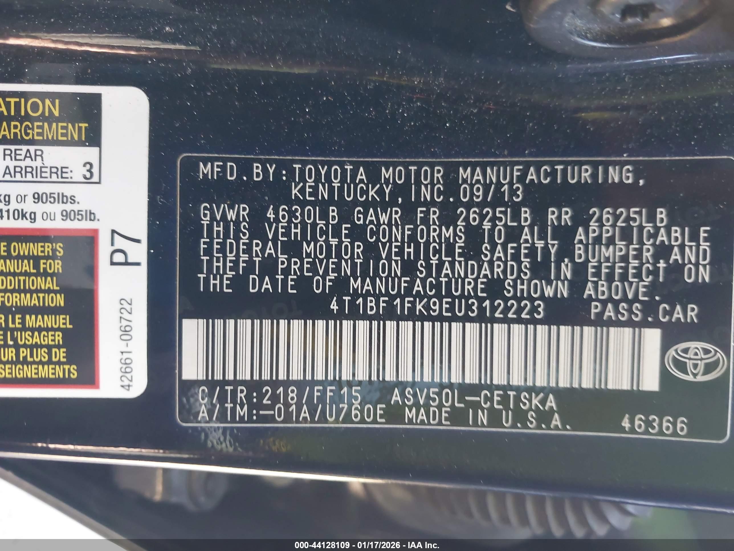 TOYOTA CAMRY image 9