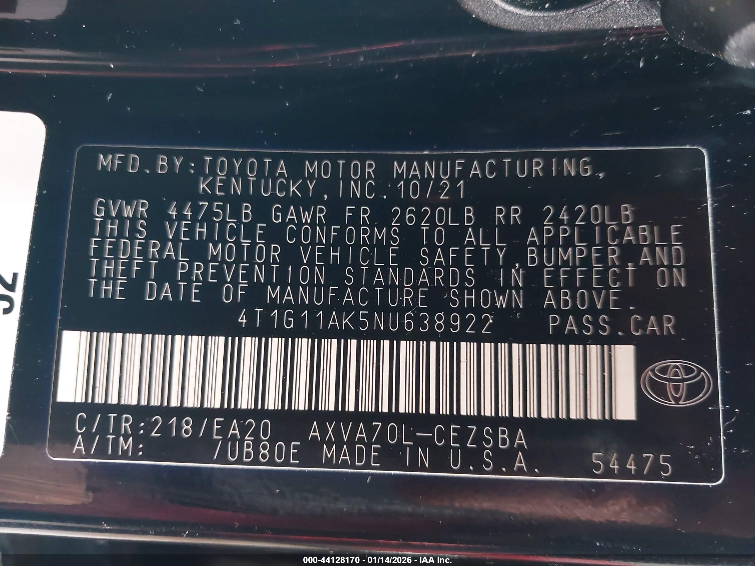 TOYOTA CAMRY image 9