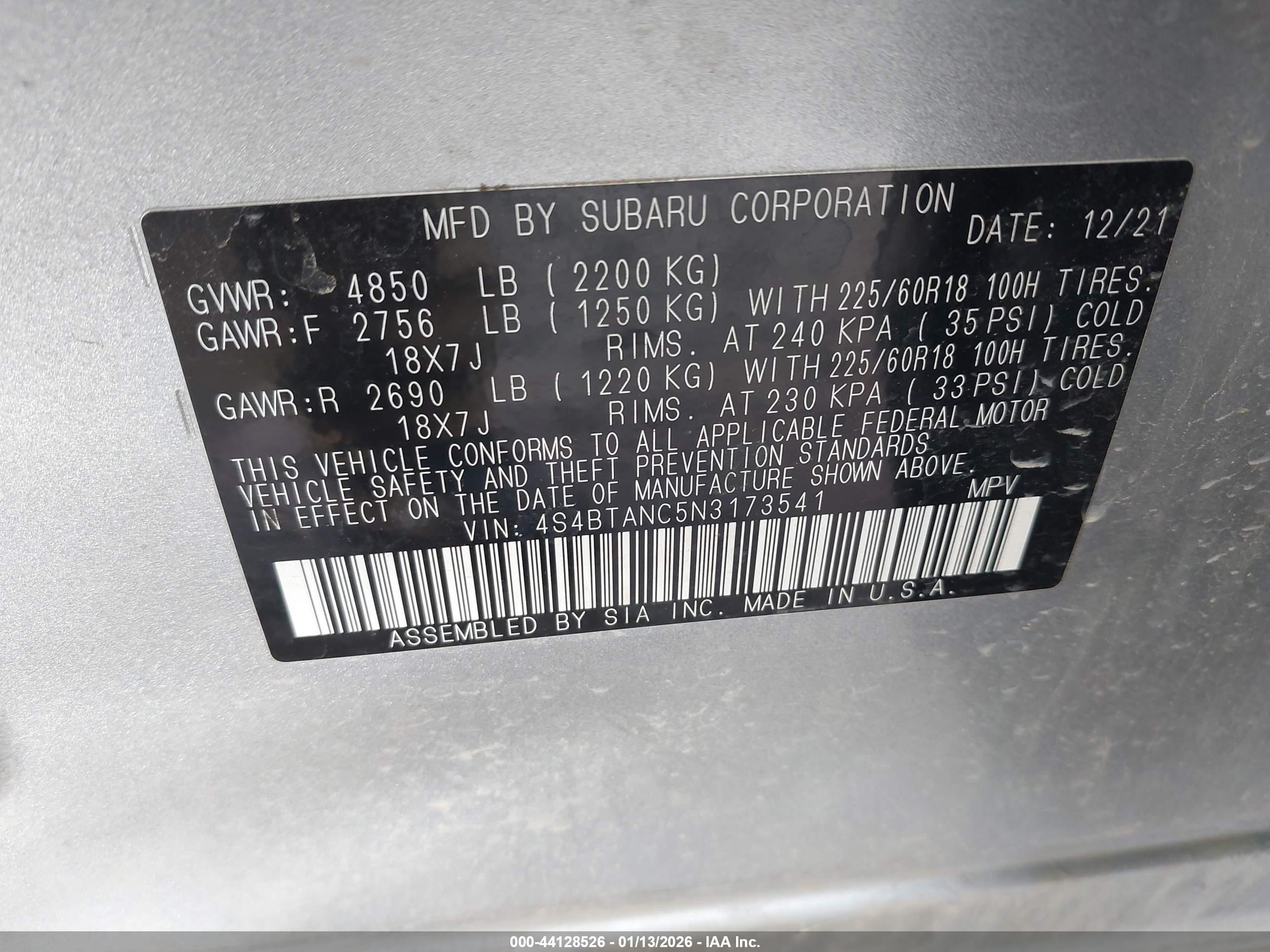 SUBARU OUTBACK image 9
