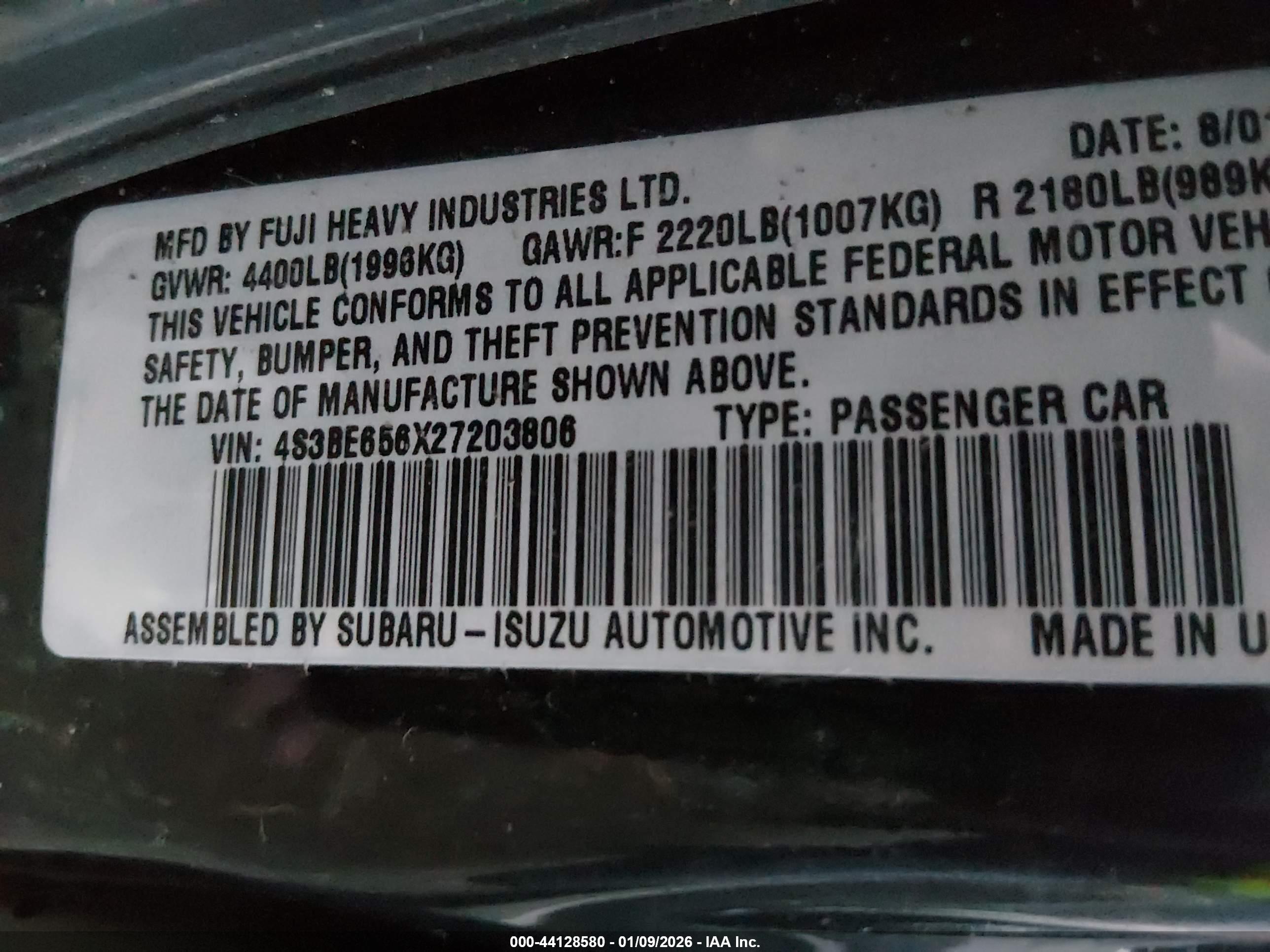 SUBARU OUTBACK image 9