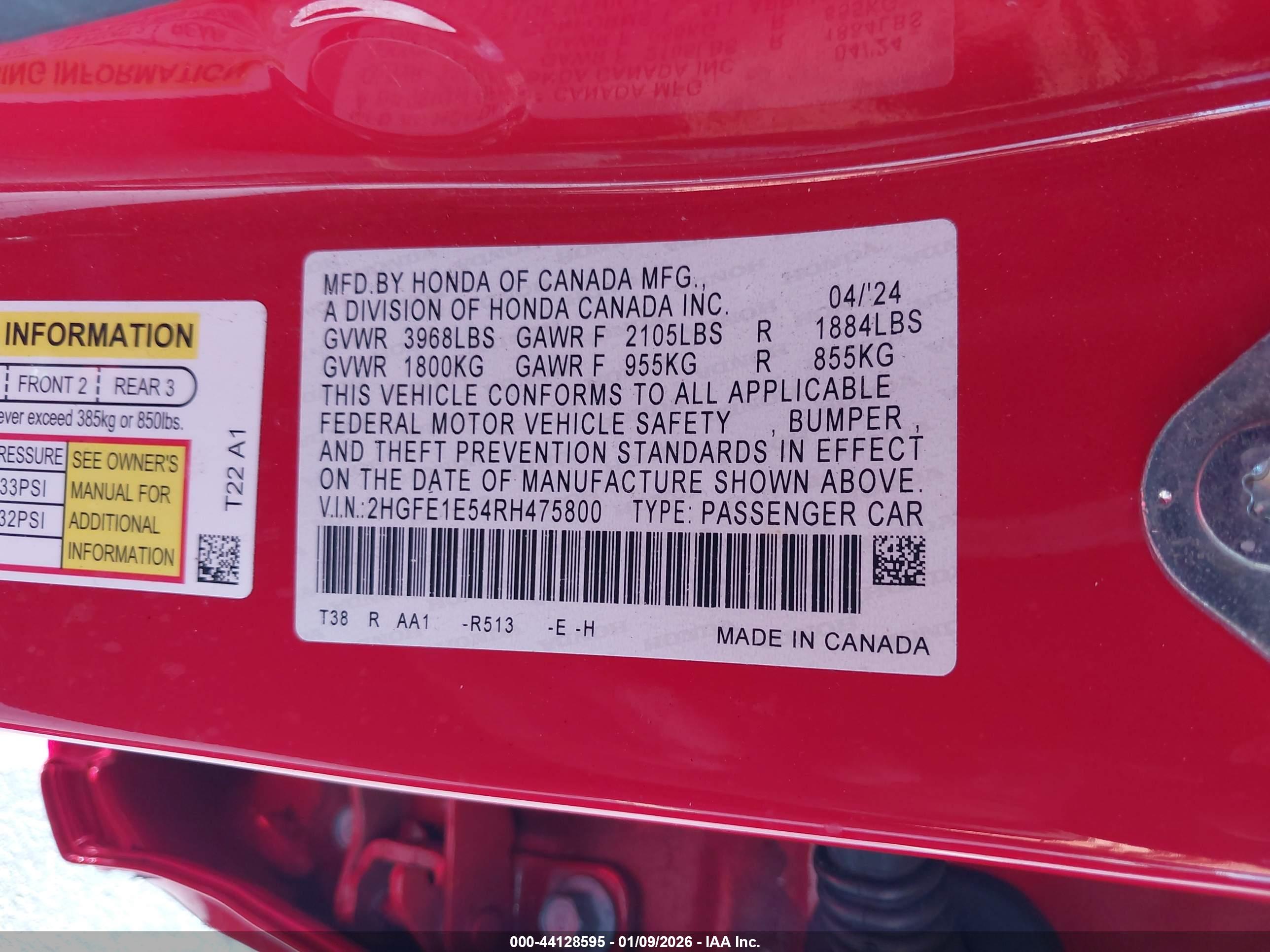 HONDA CIVIC image 9