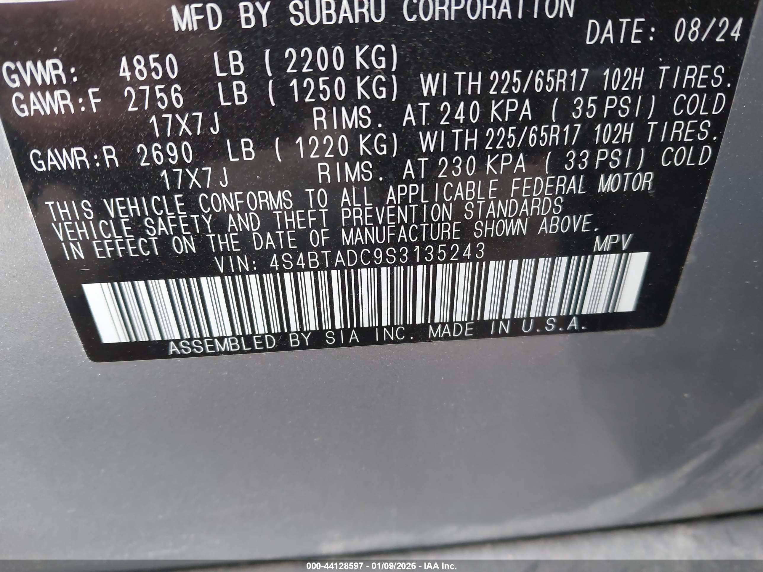 SUBARU OUTBACK image 9