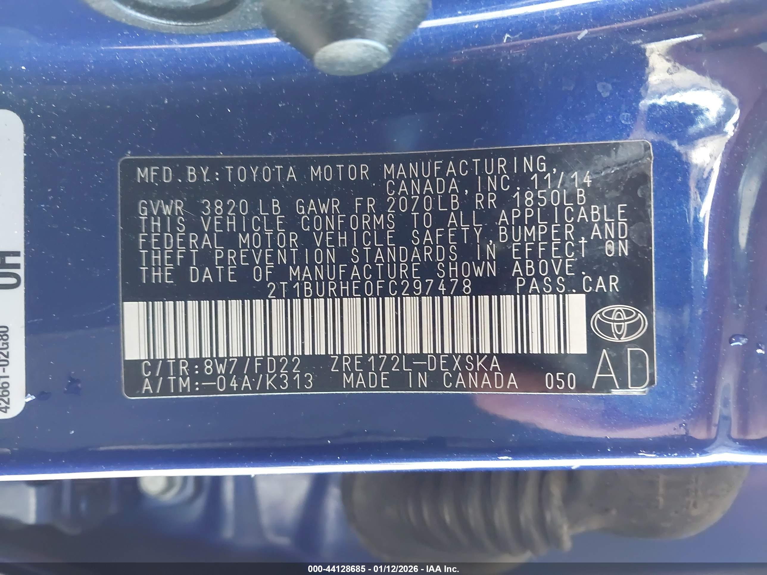 TOYOTA COROLLA image 9