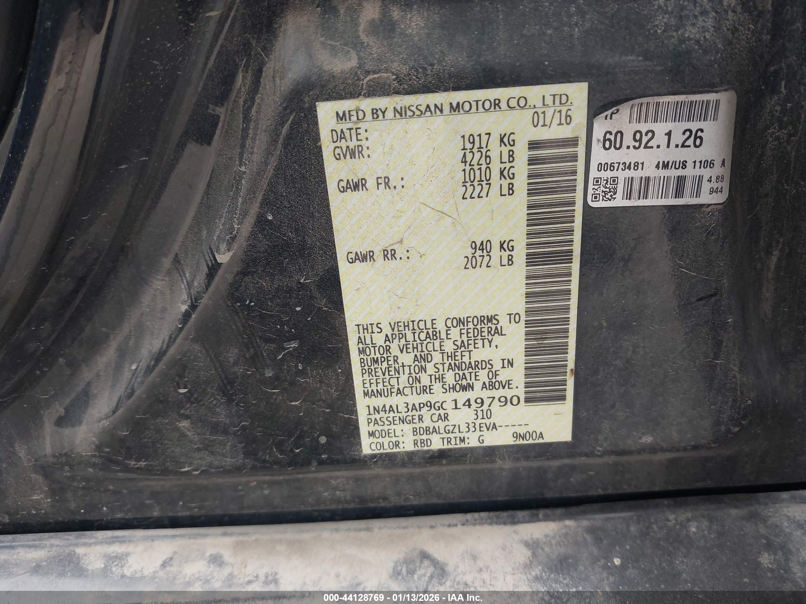 NISSAN ALTIMA image 9