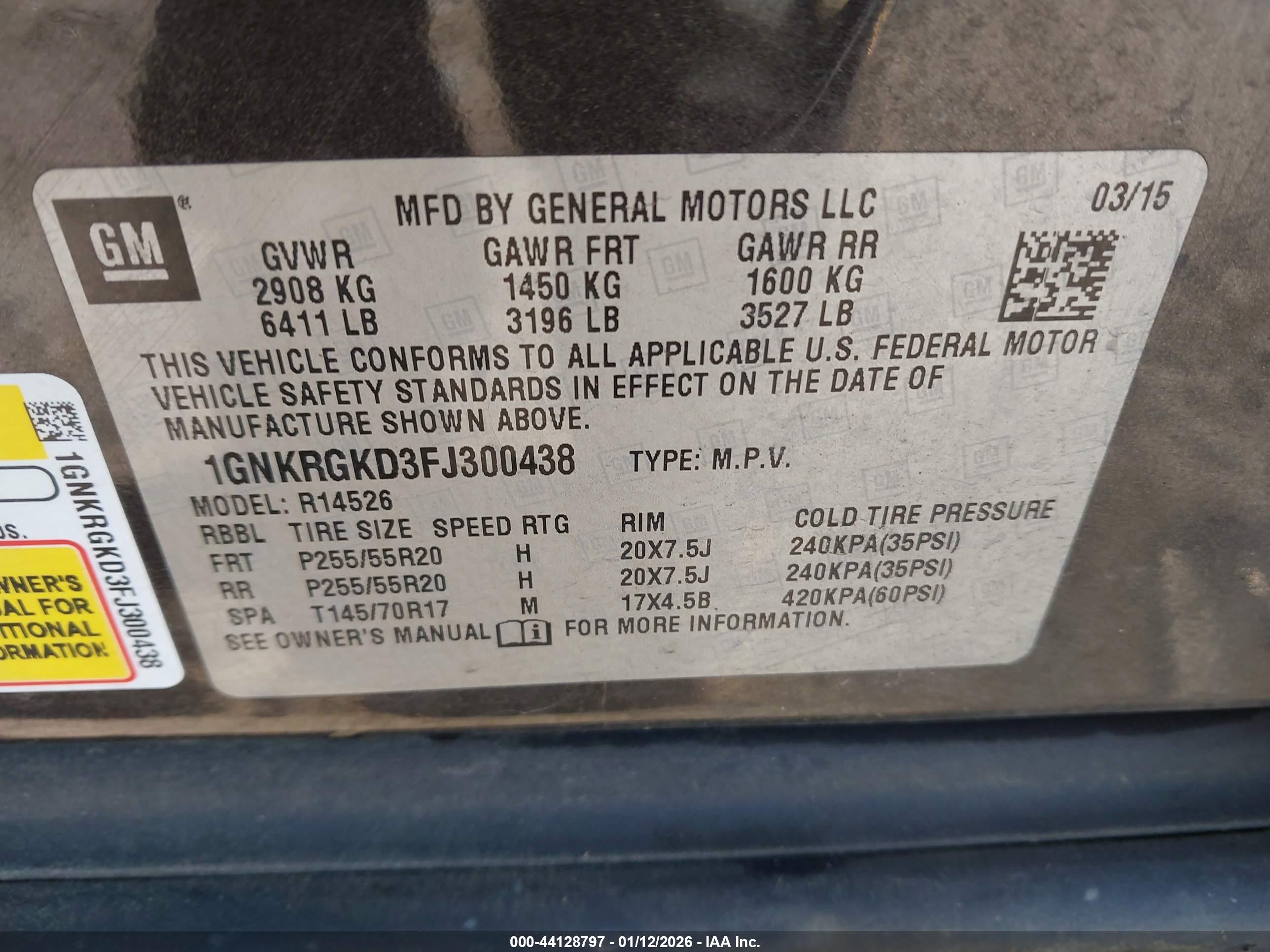 CHEVROLET TRAVERSE image 9