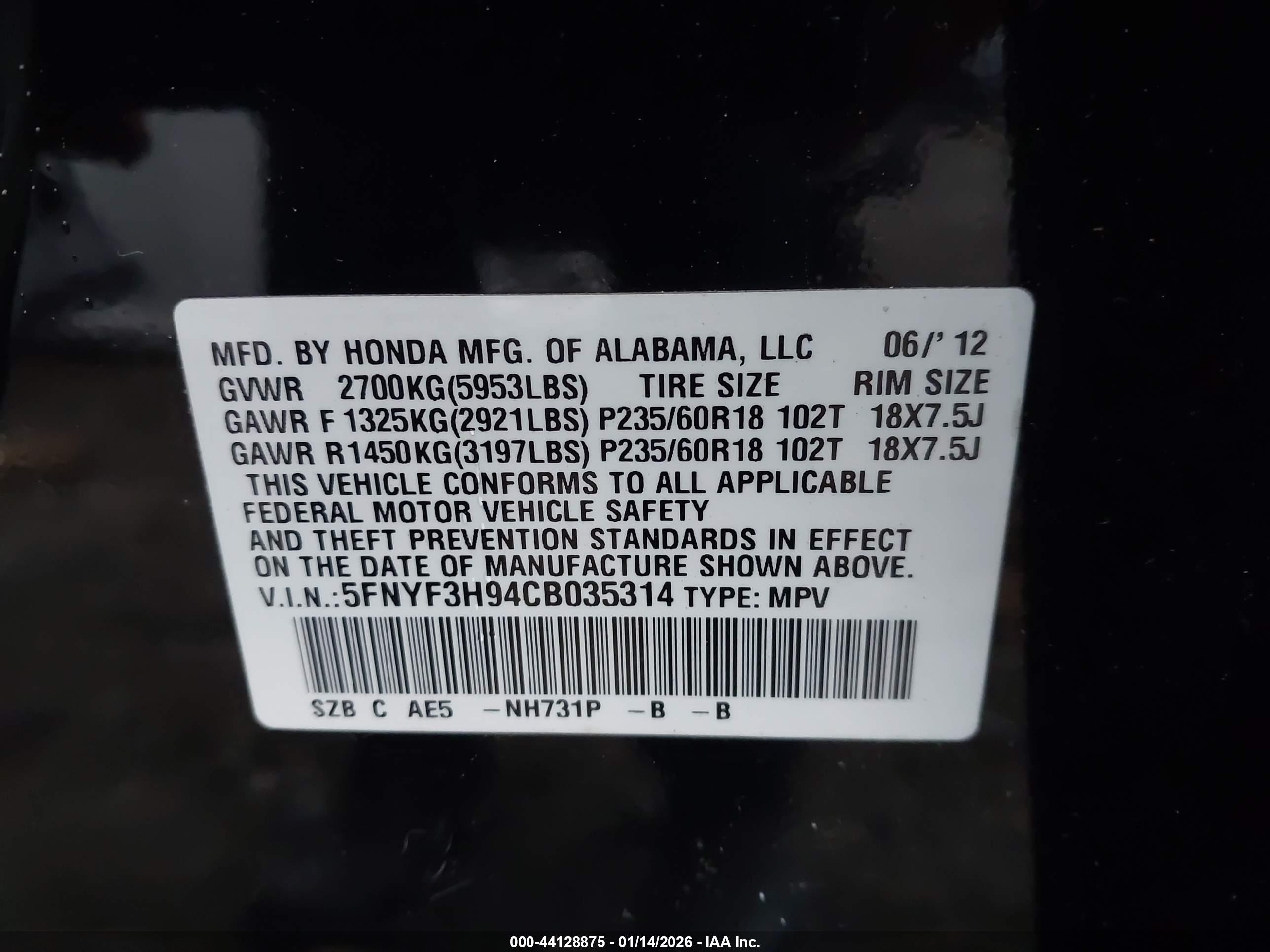 HONDA PILOT image 9