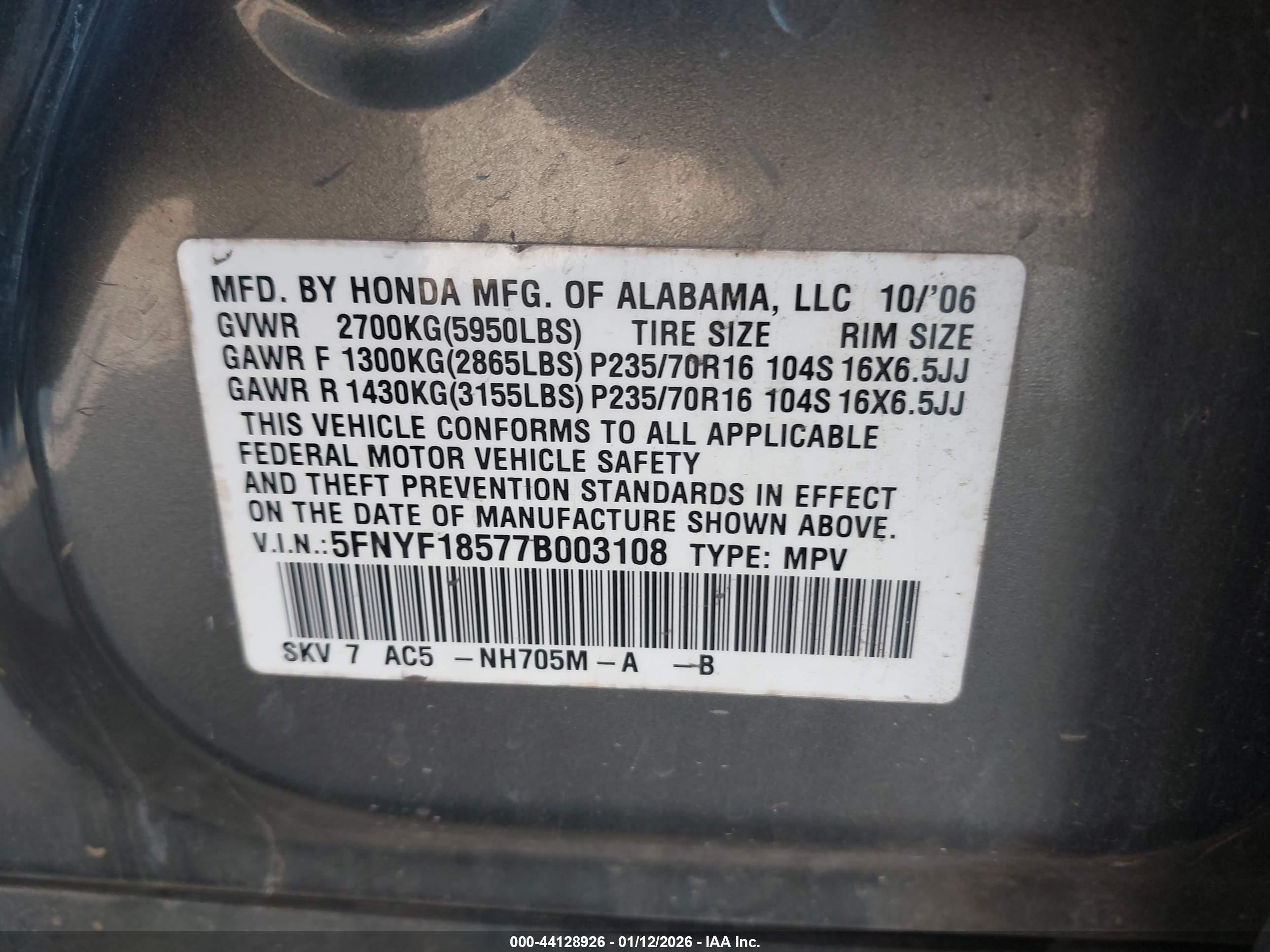 HONDA PILOT image 9