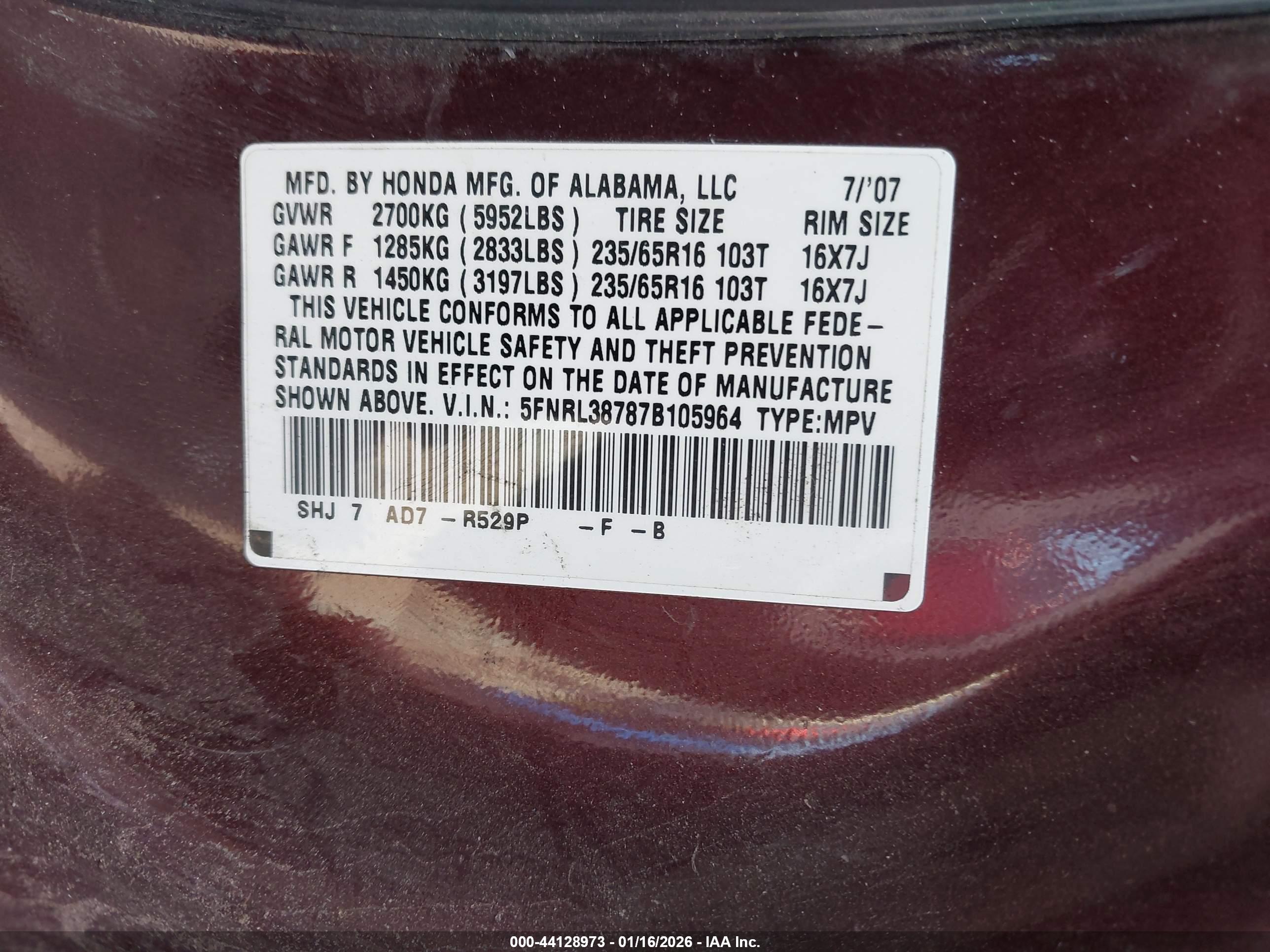 HONDA ODYSSEY image 9