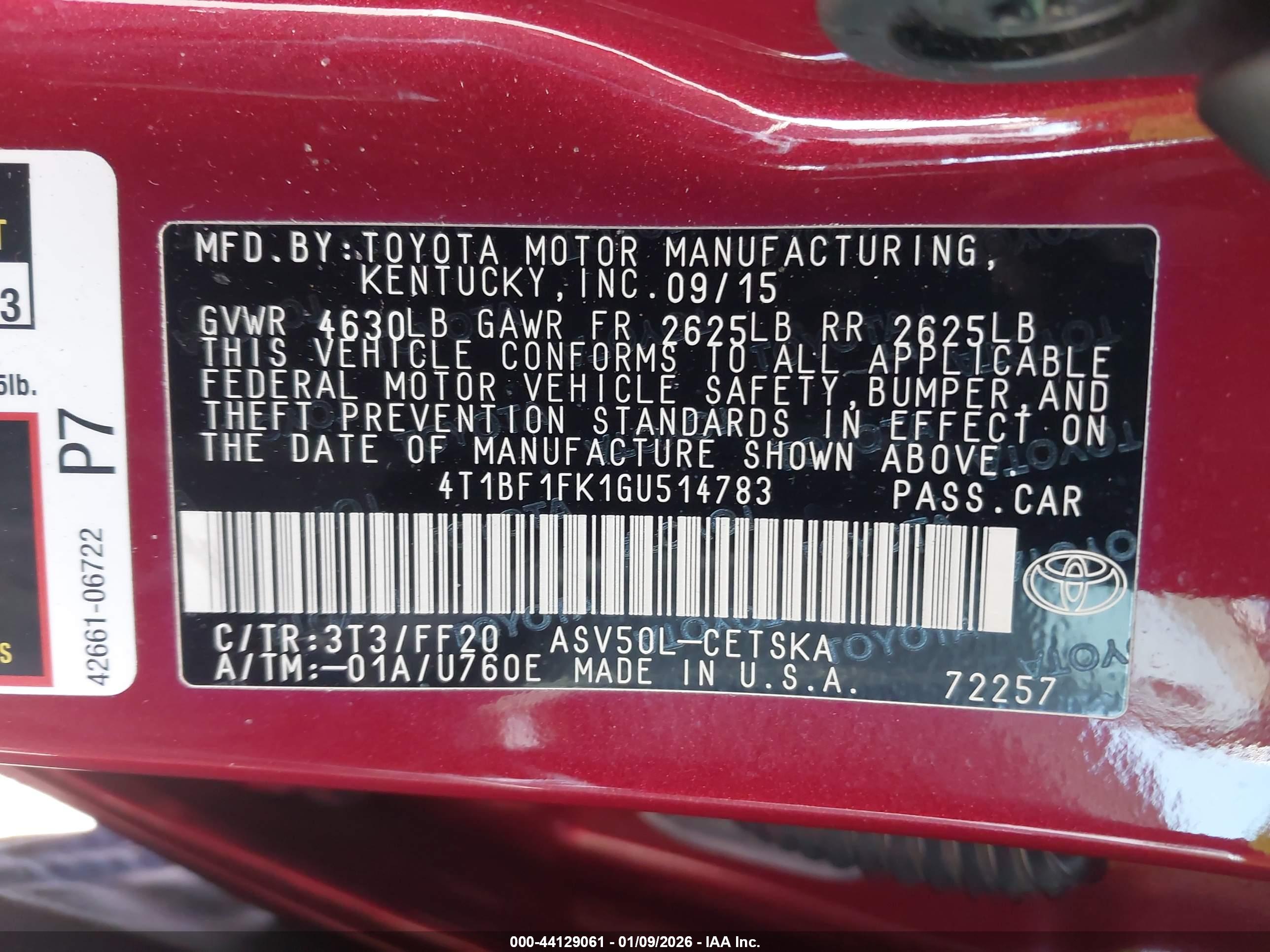 TOYOTA CAMRY image 9