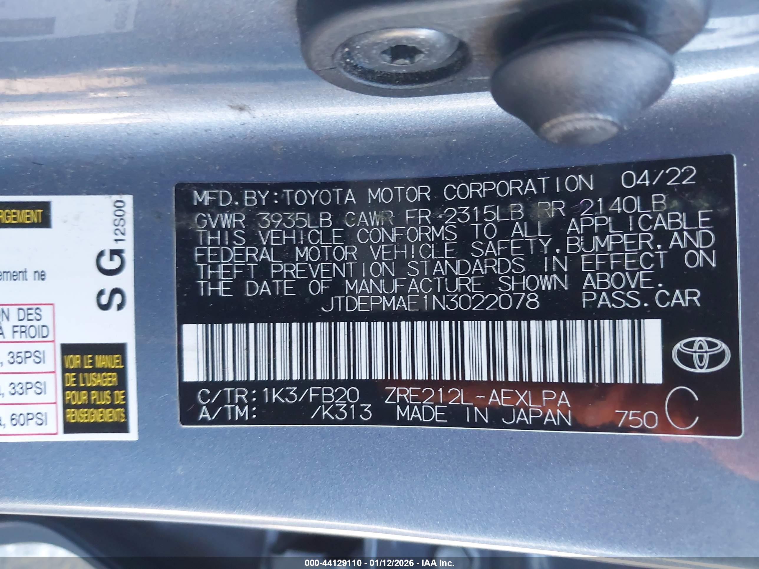 TOYOTA COROLLA image 9
