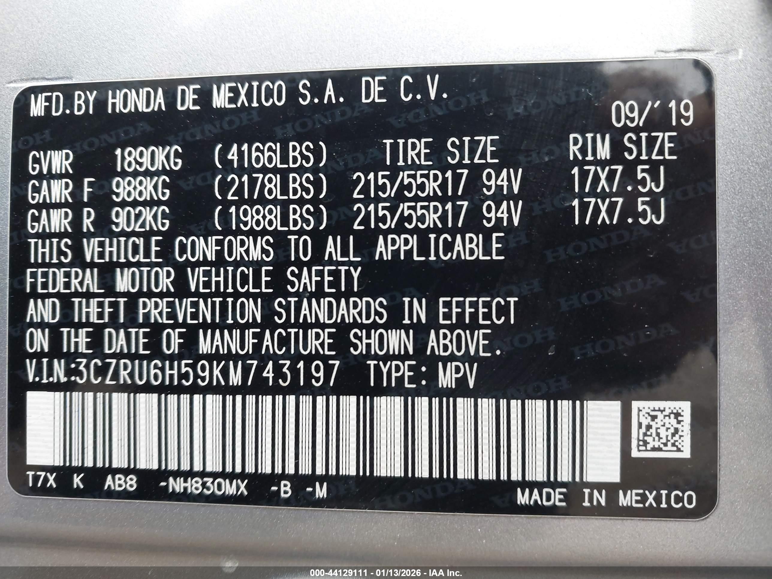 HONDA HR-V image 9