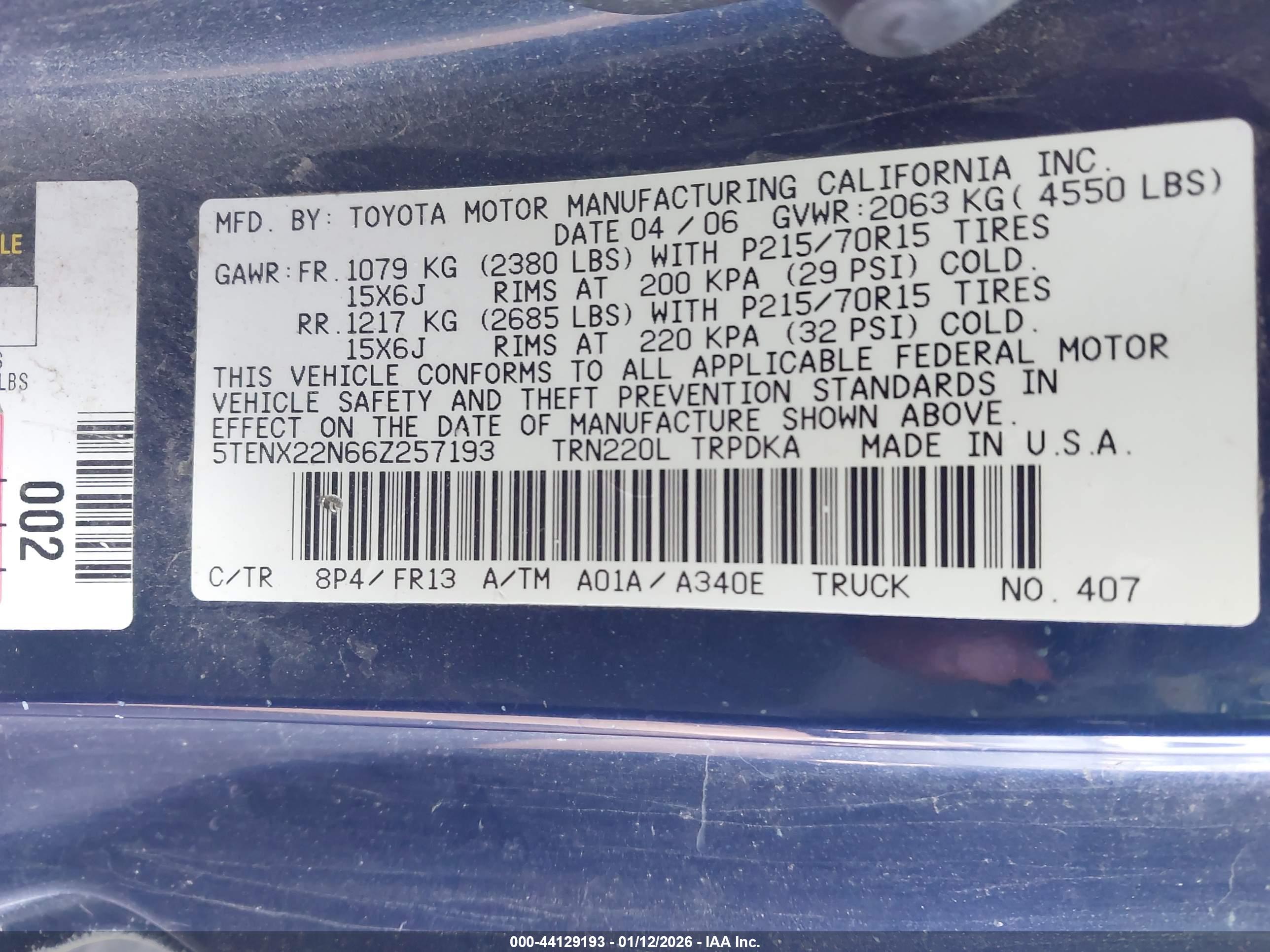 TOYOTA TACOMA image 9