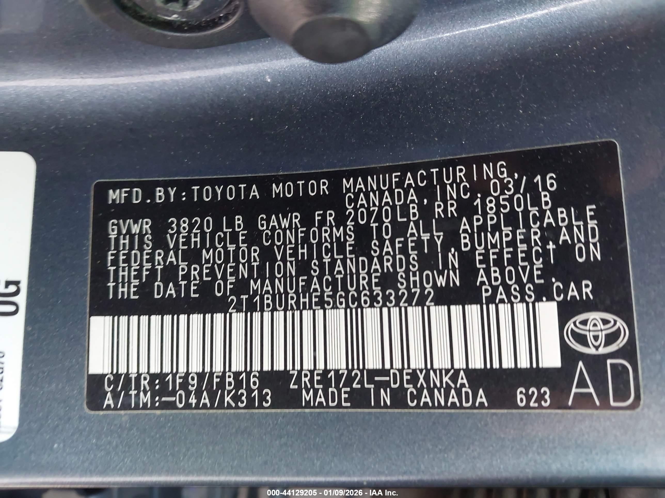 TOYOTA COROLLA image 9