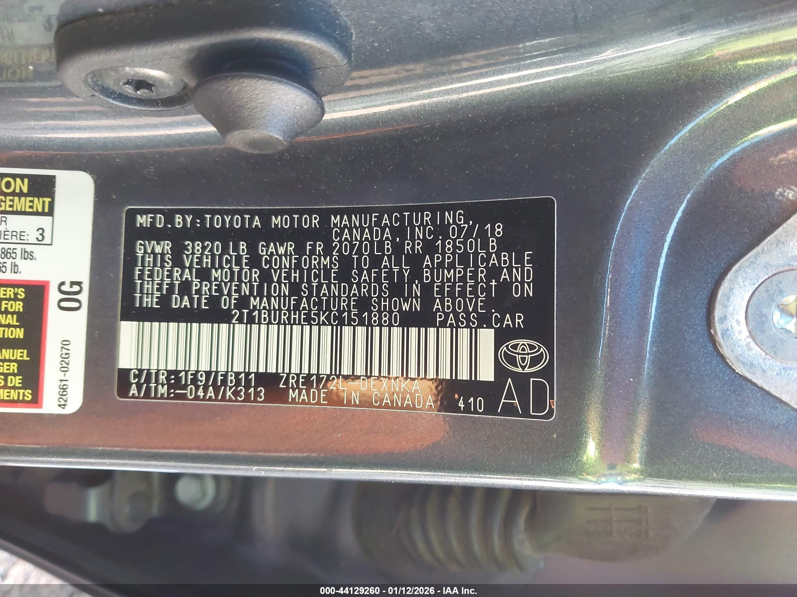 TOYOTA COROLLA image 9