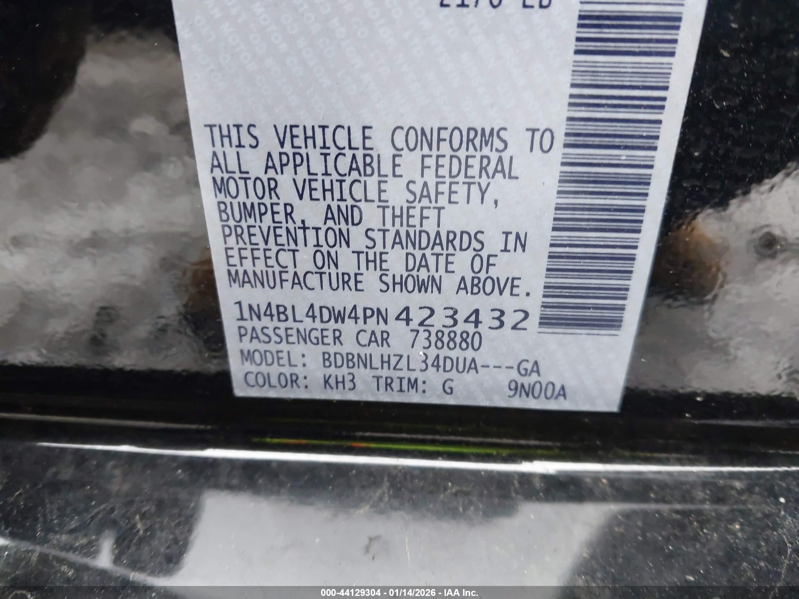 NISSAN ALTIMA image 9