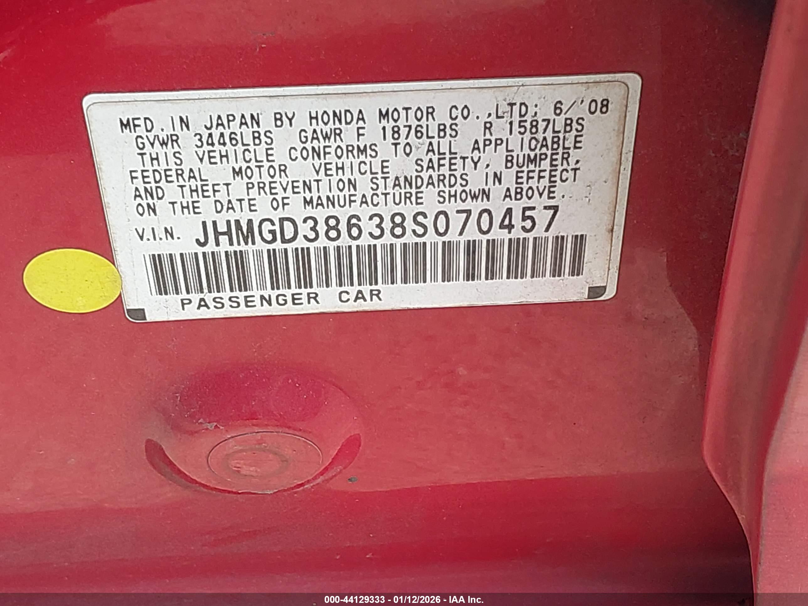 HONDA FIT image 9