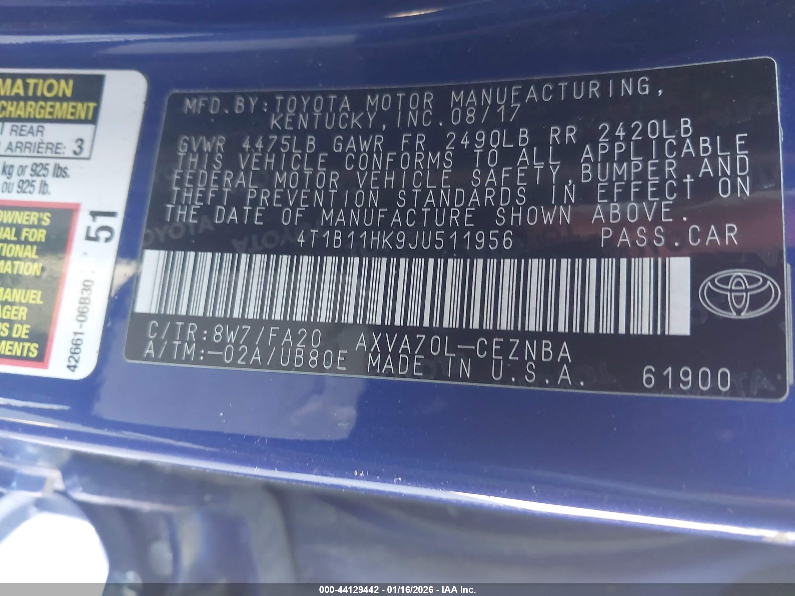 TOYOTA CAMRY image 9