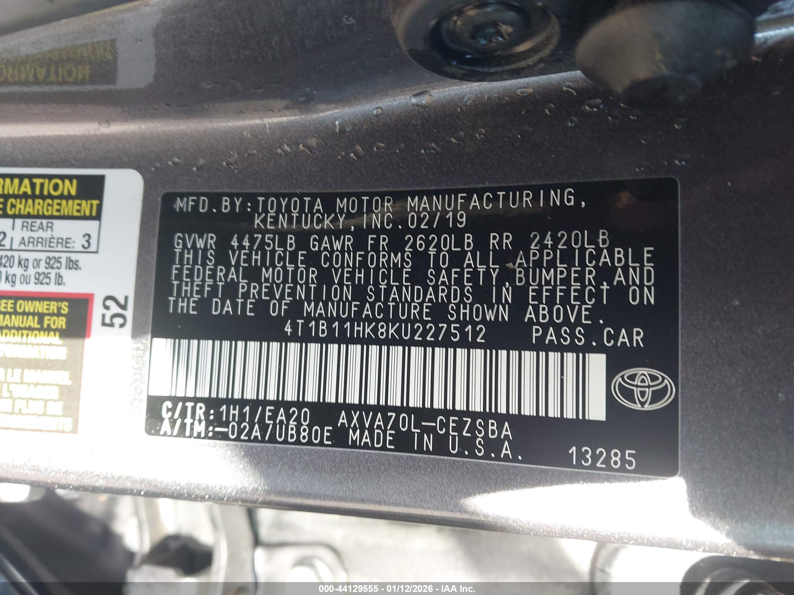 TOYOTA CAMRY image 9