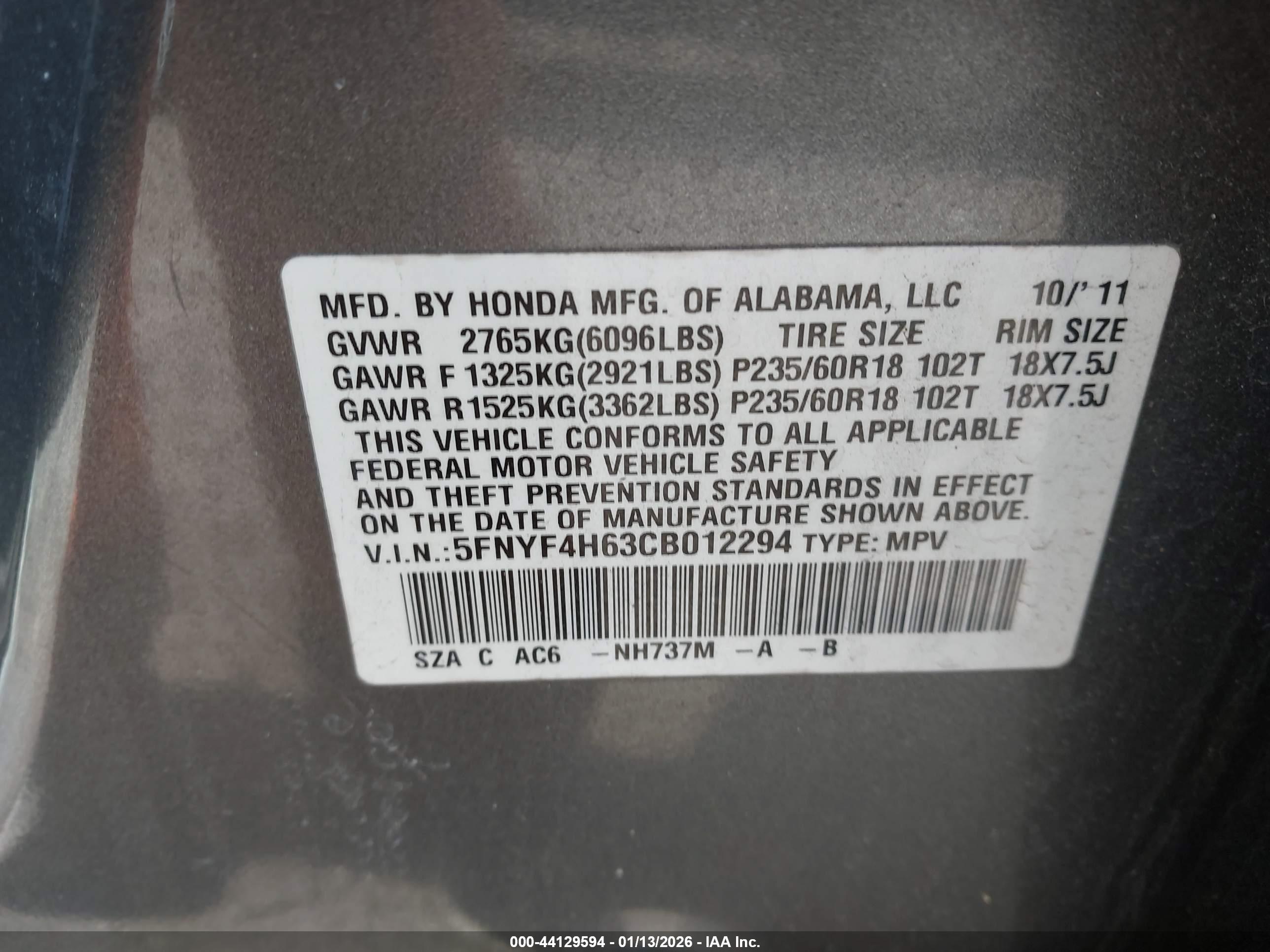 HONDA PILOT image 9