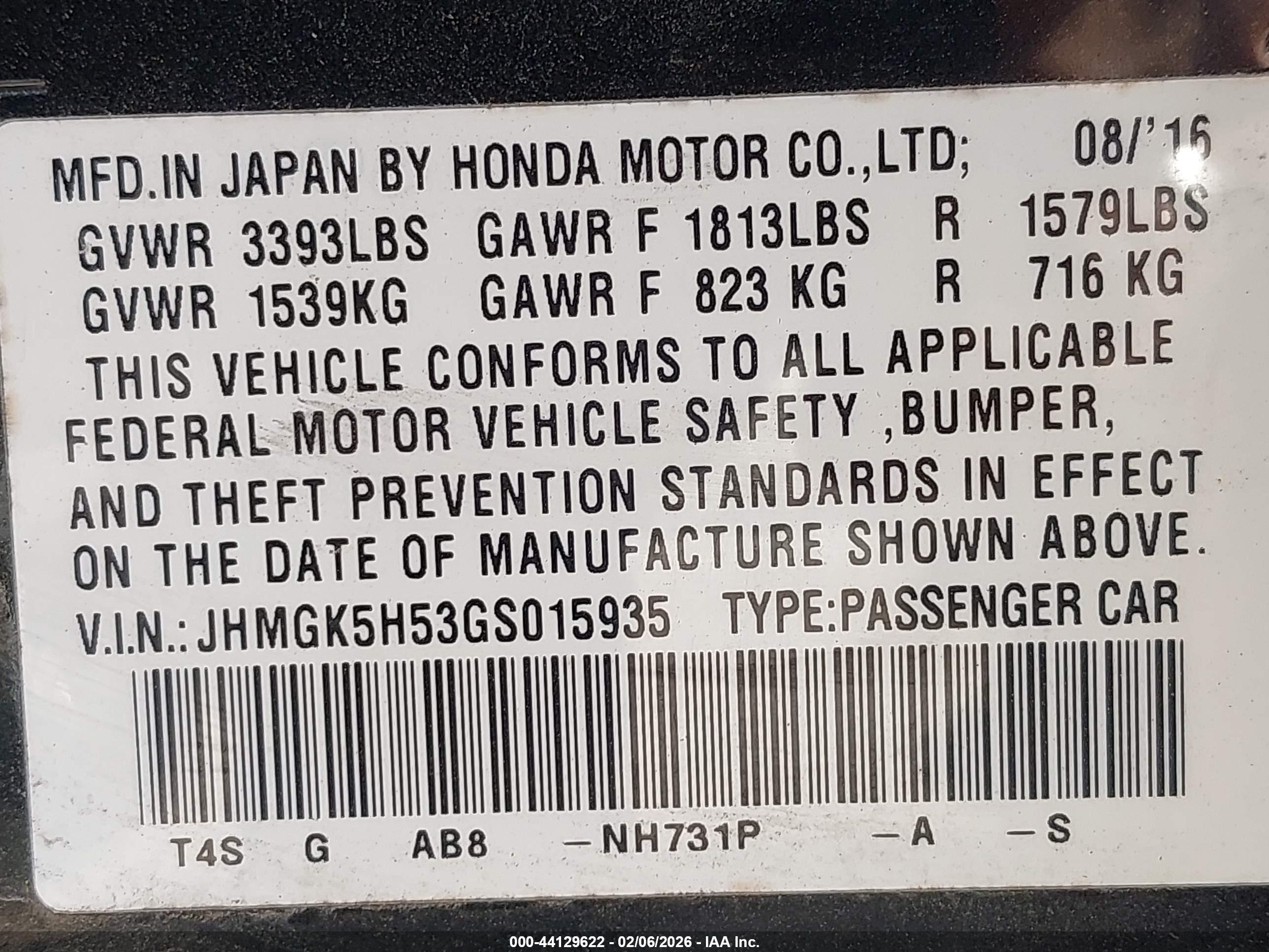 HONDA FIT image 9