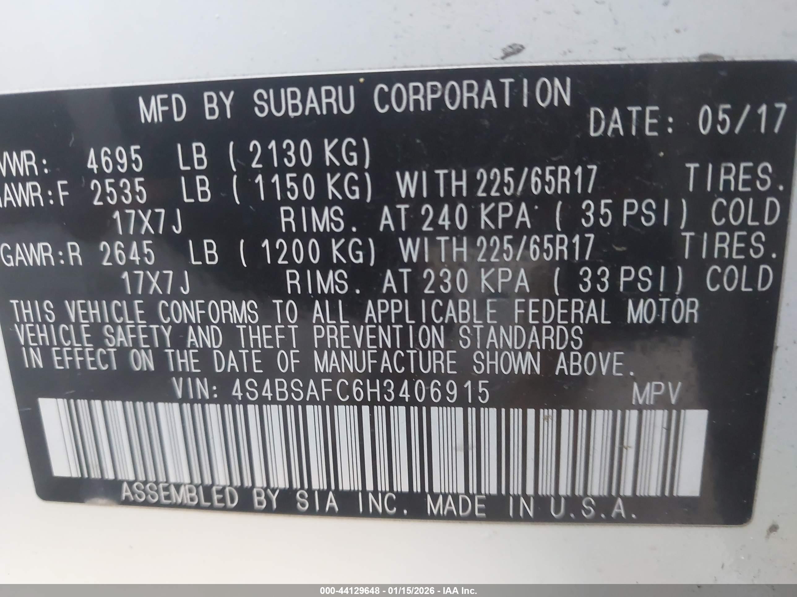 SUBARU OUTBACK image 9