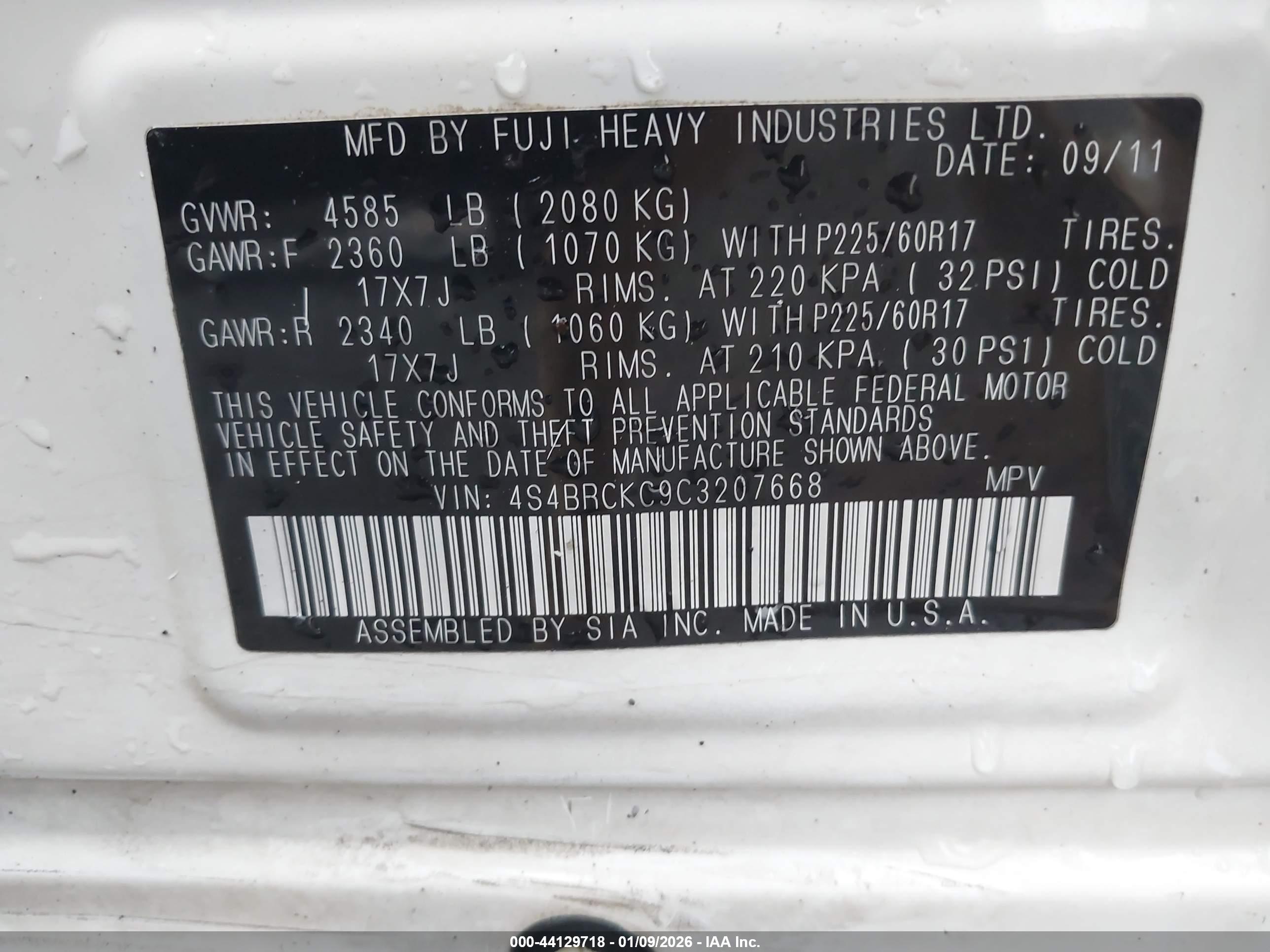SUBARU OUTBACK image 9