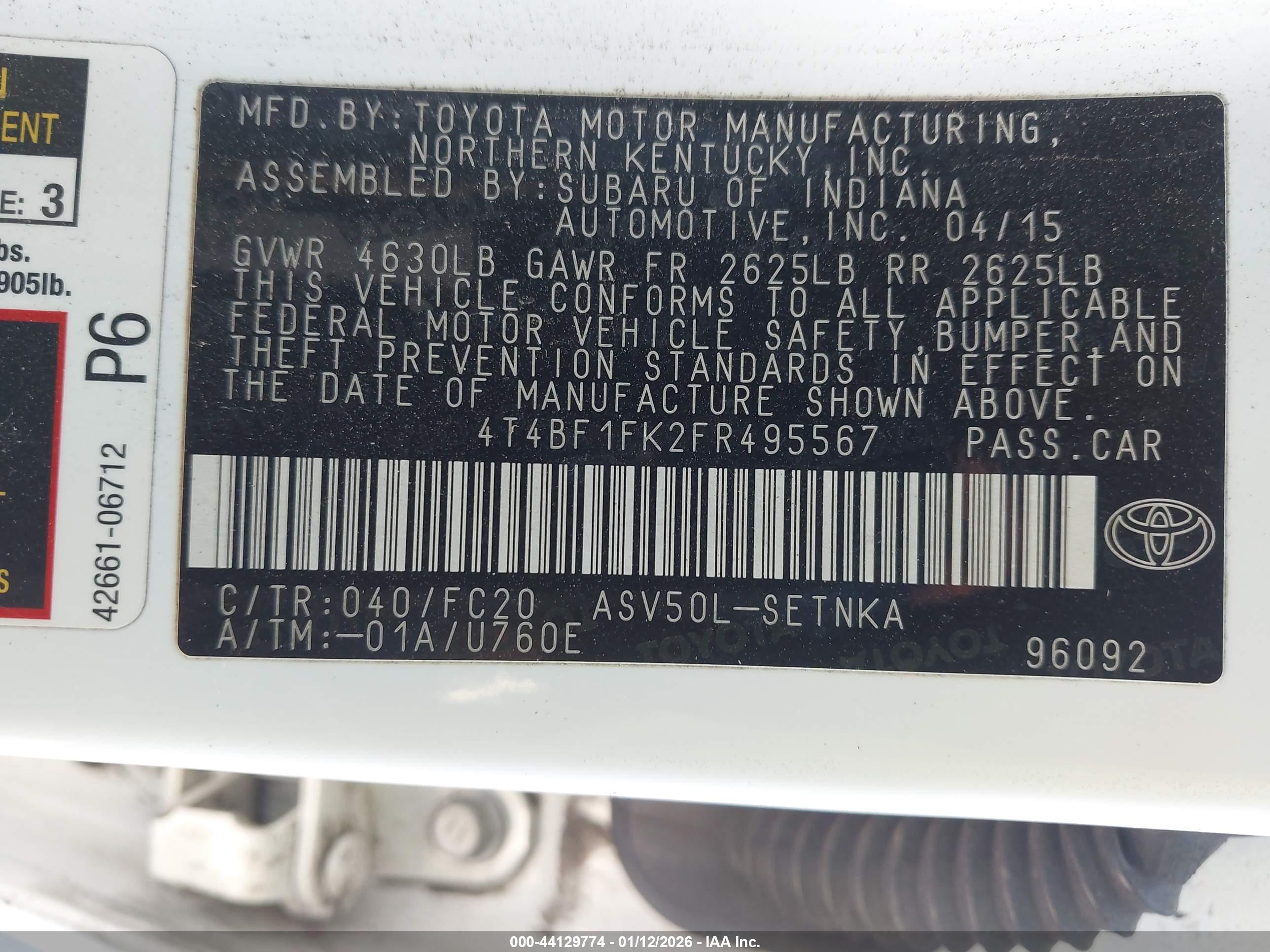 TOYOTA CAMRY image 9