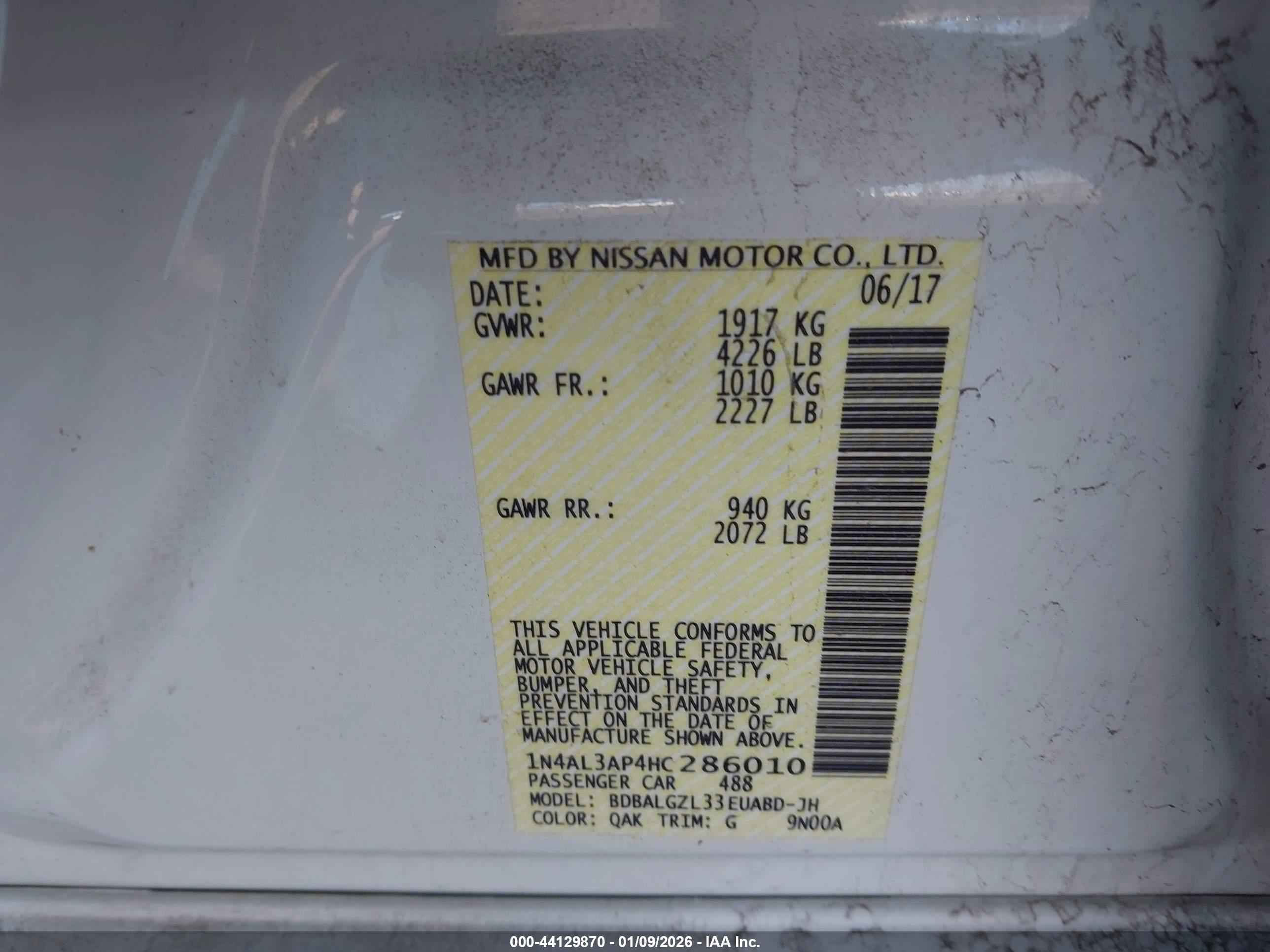 NISSAN ALTIMA image 9