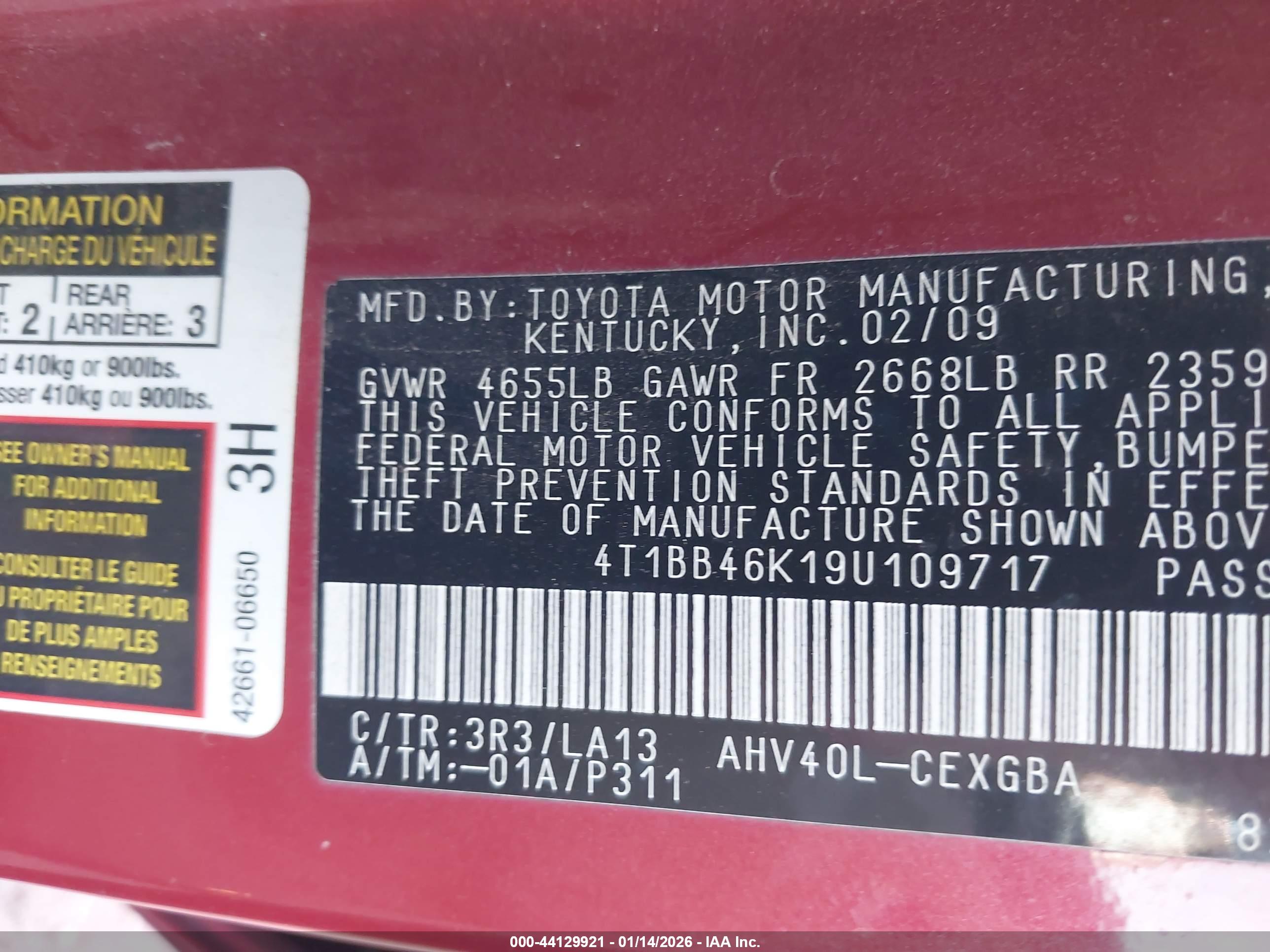 TOYOTA CAMRY image 9