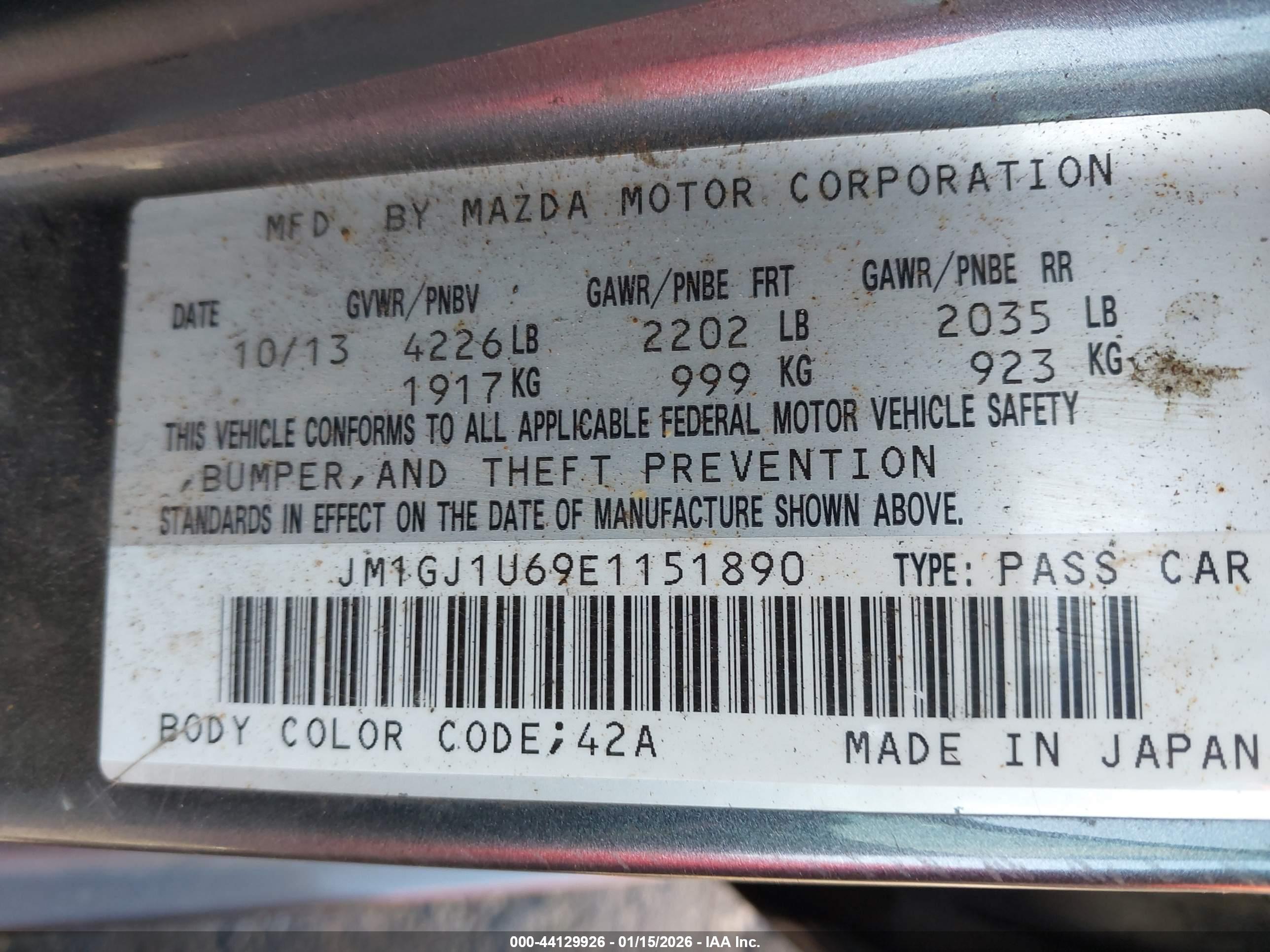 MAZDA MAZDA6 image 9